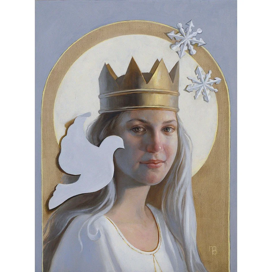 Melinda Borysevicz, "Madonna della Neve (Our Lady of the Snow)". Oil on linen, 6 x 12 inches.⁠
⁠
@melinbz⁠
⁠
On Display in &ldquo;ON::VIEW REVUE,&rdquo; featuring the work of ARTS Southeasts&rsquo;s 2025 ON::View Artists-in-Residence, Jon R