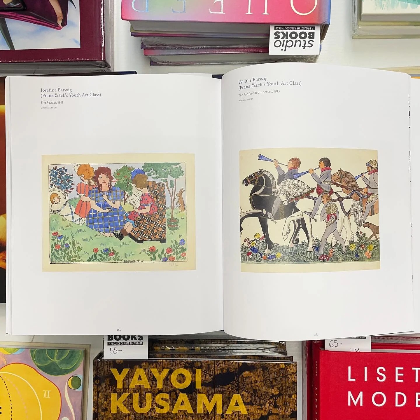 Hear ye hear ye! Ye olde Studio Bookes is open 12-5pm ✨Strolling Starland for the Faire? Step into another time and find some inspiration with our fine selection of art books.

Pictured: images from &ldquo;Hidden Modernism: The Fascination with the O