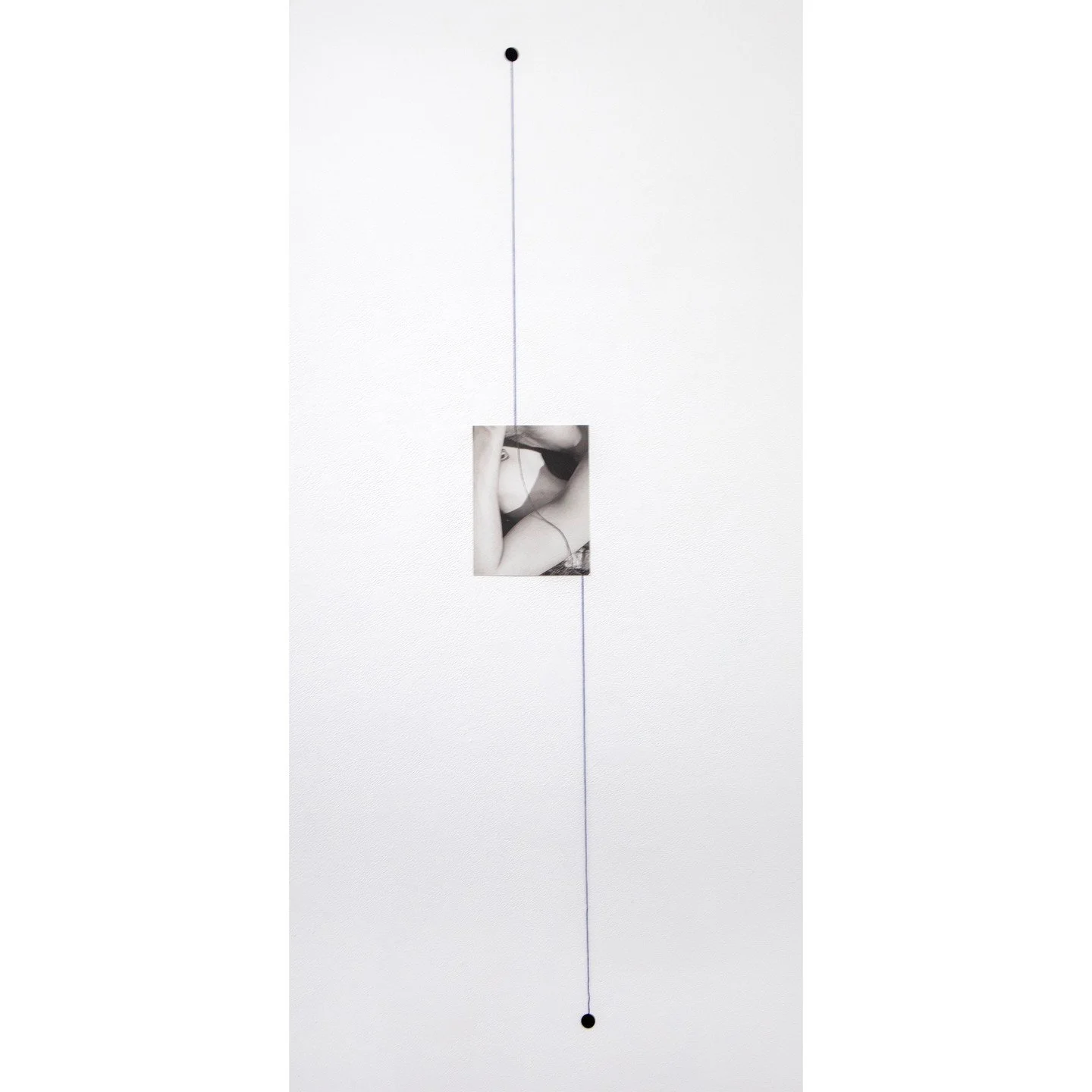 Davion Alston, &ldquo;Common Thread,&rdquo; 2025. Inkjet print on 8.5 x 11 inch archival matte paper, indigo thread, approx. 68.5 &times; 8.5 inches, dimensions variable. ⁠
⁠
@davionalston⁠
⁠
On Display in &ldquo;ON::VIEW REVUE,&rdquo; featuring the 