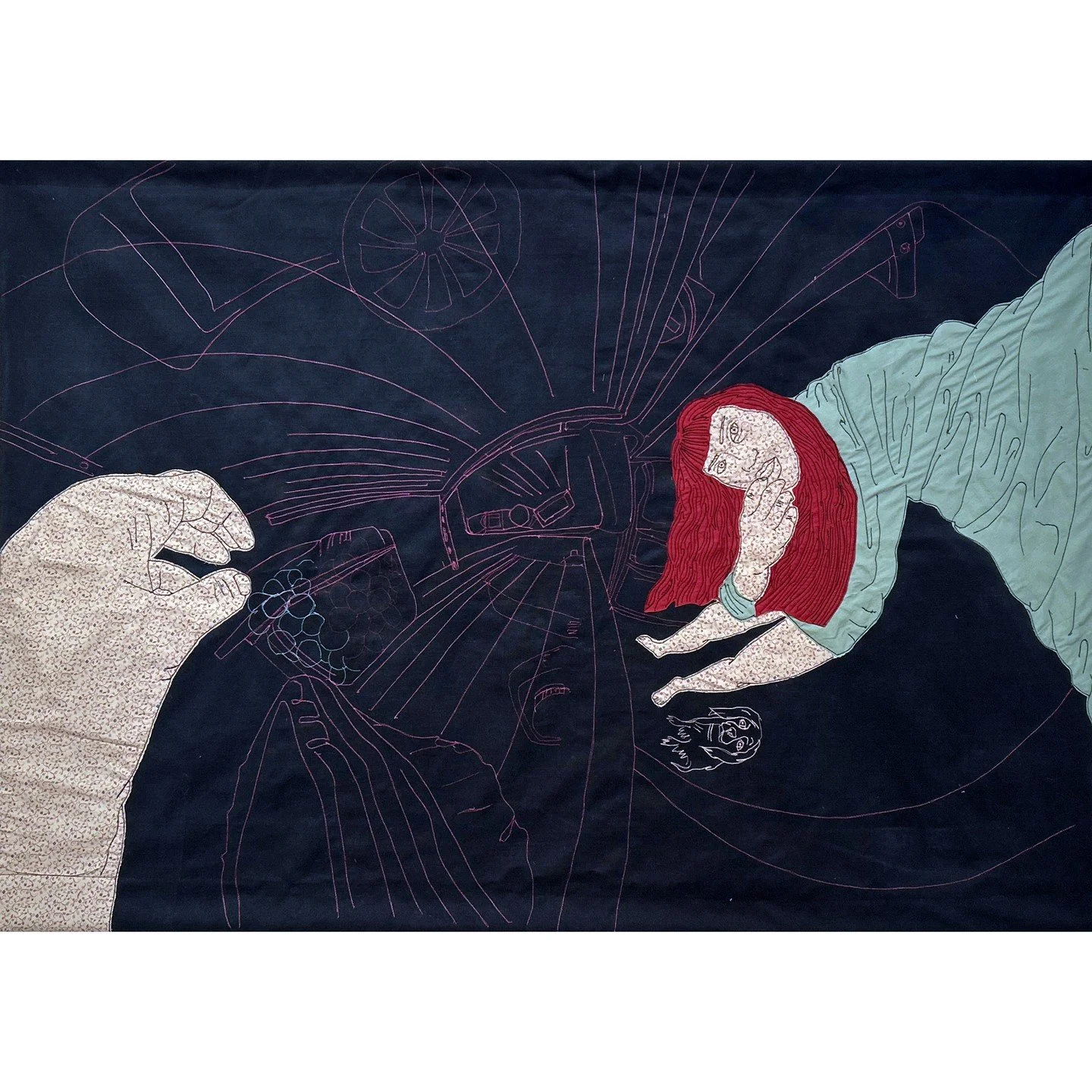 Ainaz Alipour, "What I HaveNot Chosen". Textile, 56 x 41 Inches, 2025.⁠
⁠
@ainaz_alipour⁠
⁠
On Display in &ldquo;ON::VIEW REVUE,&rdquo; featuring the work of ARTS Southeasts&rsquo;s 2025 ON::View Artists-in-Residence, Jon Roberts, Li Hui Hu