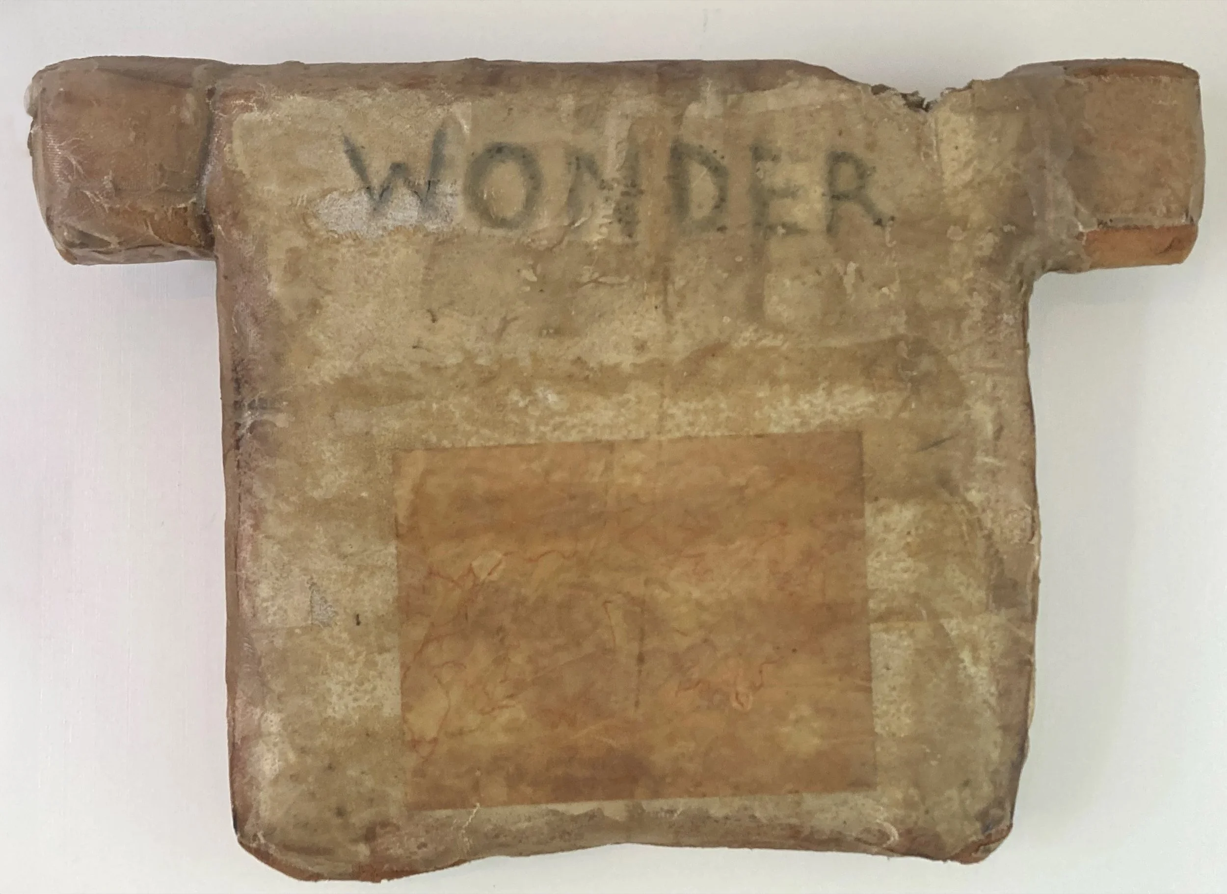    wonder   | Fiberglass, oil stick, seat cushion, 32 × 24 inches.  Courtesy of Mary Hartman  