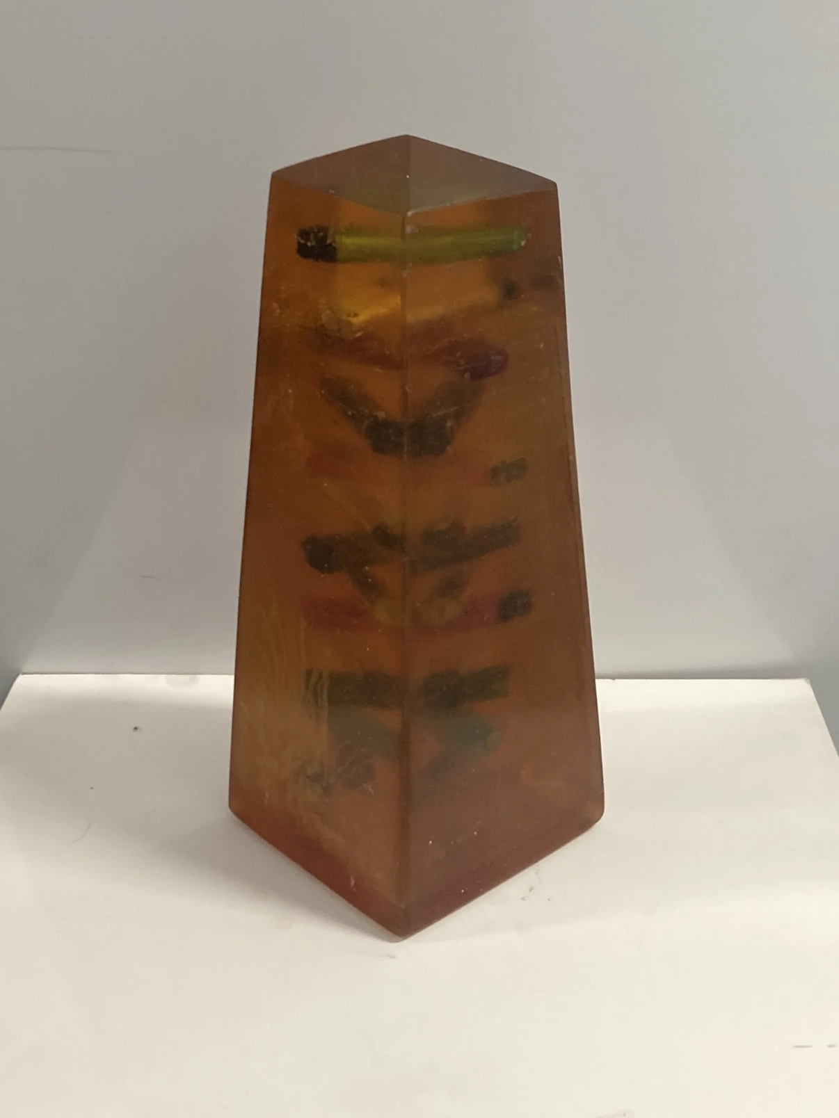    obelisk   (2006) Resin, lighters found under artist’s house, Henry Street, Savannah, GA.&nbsp; freestanding.&nbsp;14 × 5 × 5 inches at base 