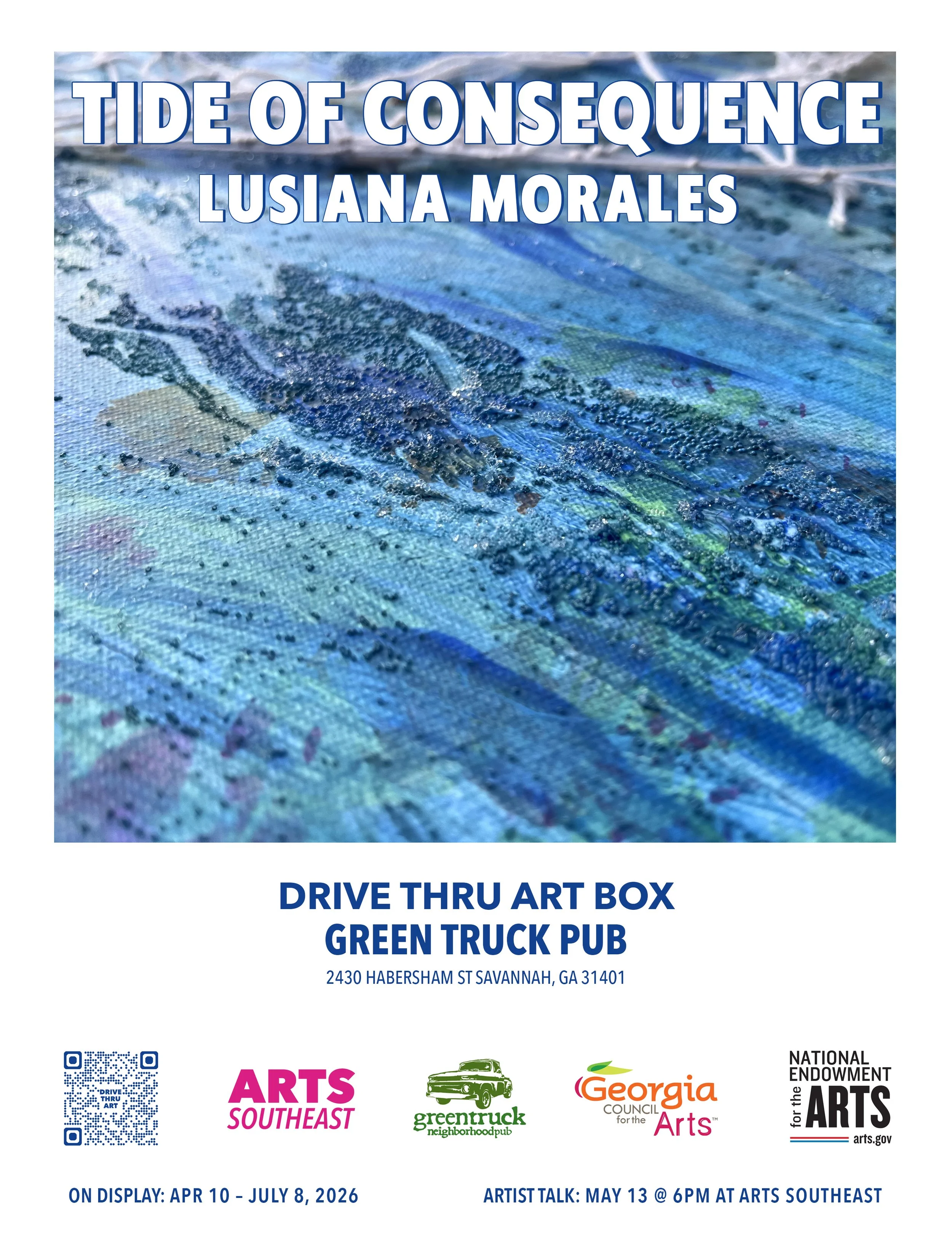 Drive Thru Art Box: "Tide of Consequence" by Lusiana Morales