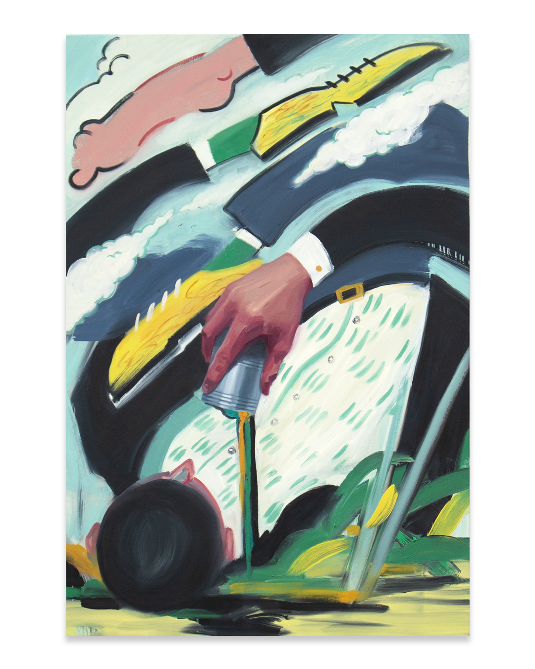  Alejandro Giraldo,   El pintor II&nbsp;     (2025) Oil on canvas 38 x 25 inches 