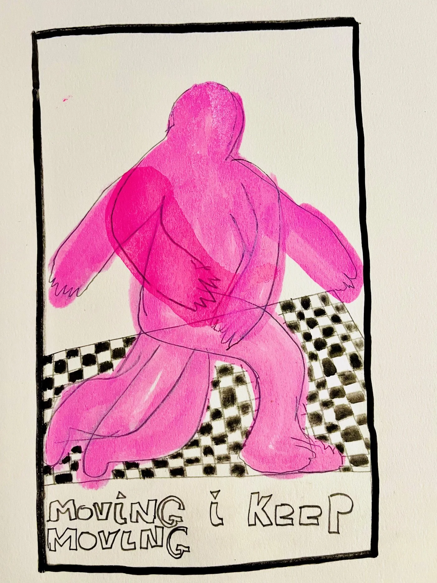 Ryan Madson,   Untitled   (2026) Mixed media on paper, 9 × 12 inches 