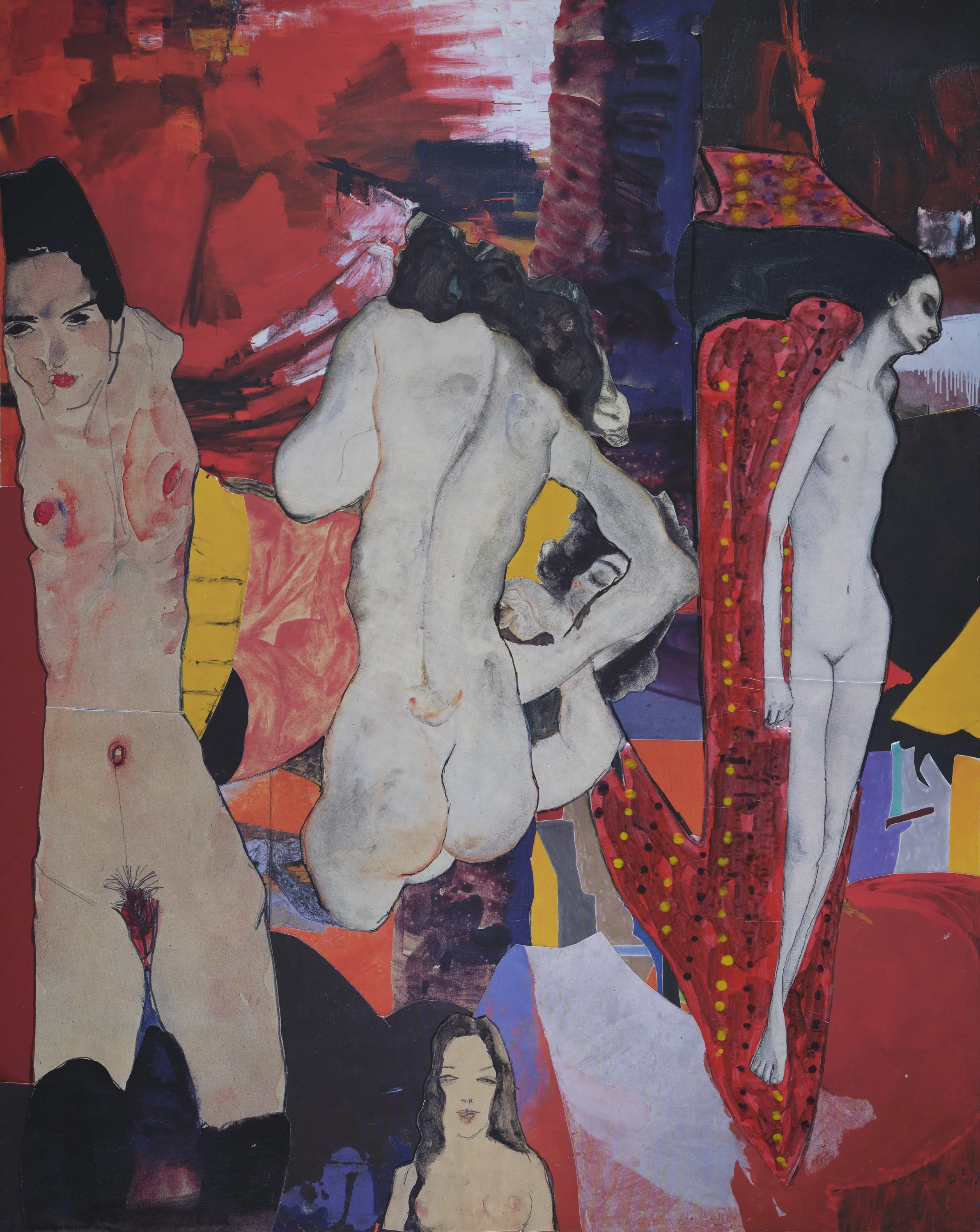  Roe Zaplinksi,   Front, Back, Side   (2025) Collage, 16 x 20 inches 
