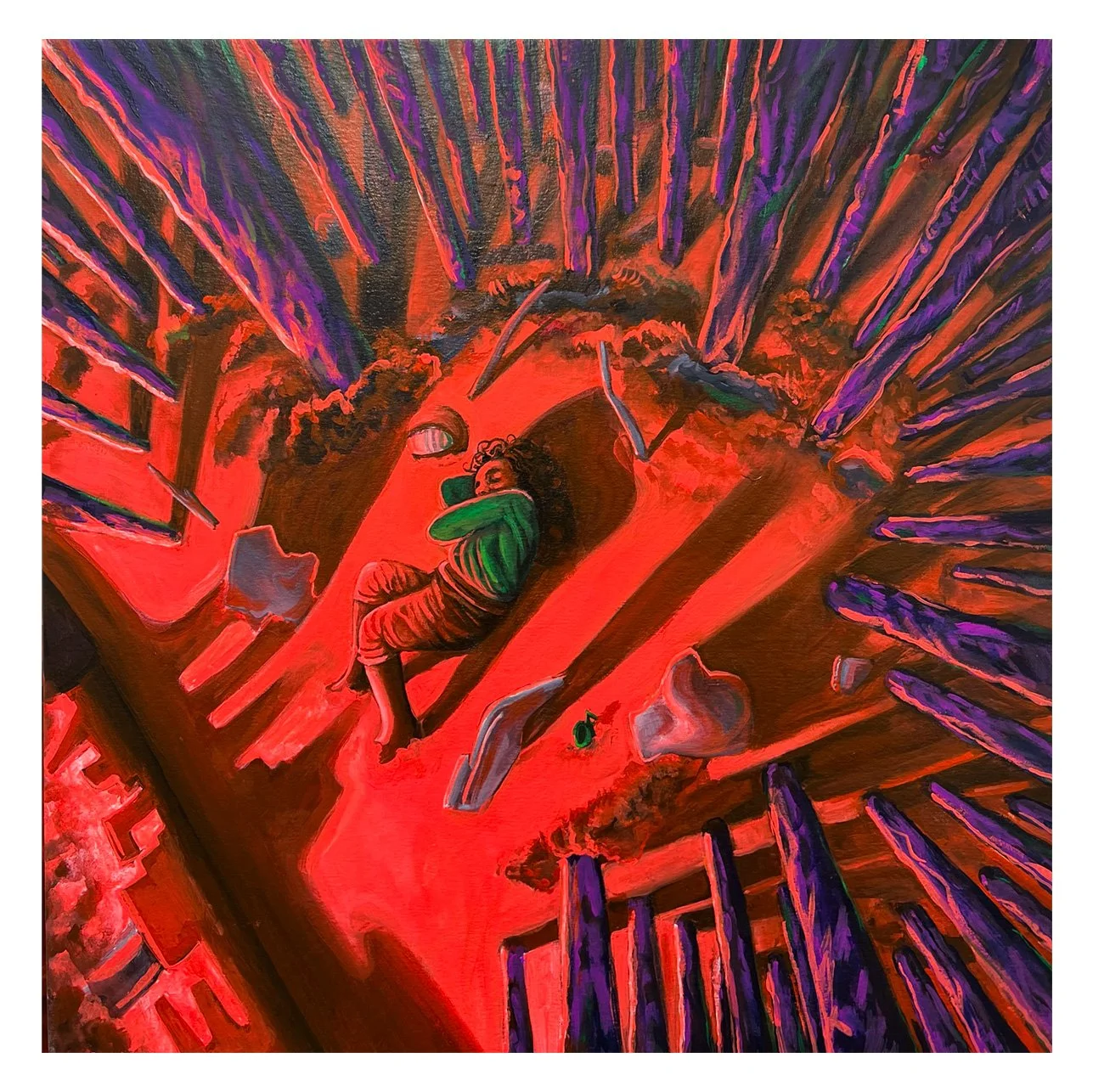  Jenna Watson,   Space Fantasy: The Landing     (2026) Acrylic on canvas, 36 x 36 inches 