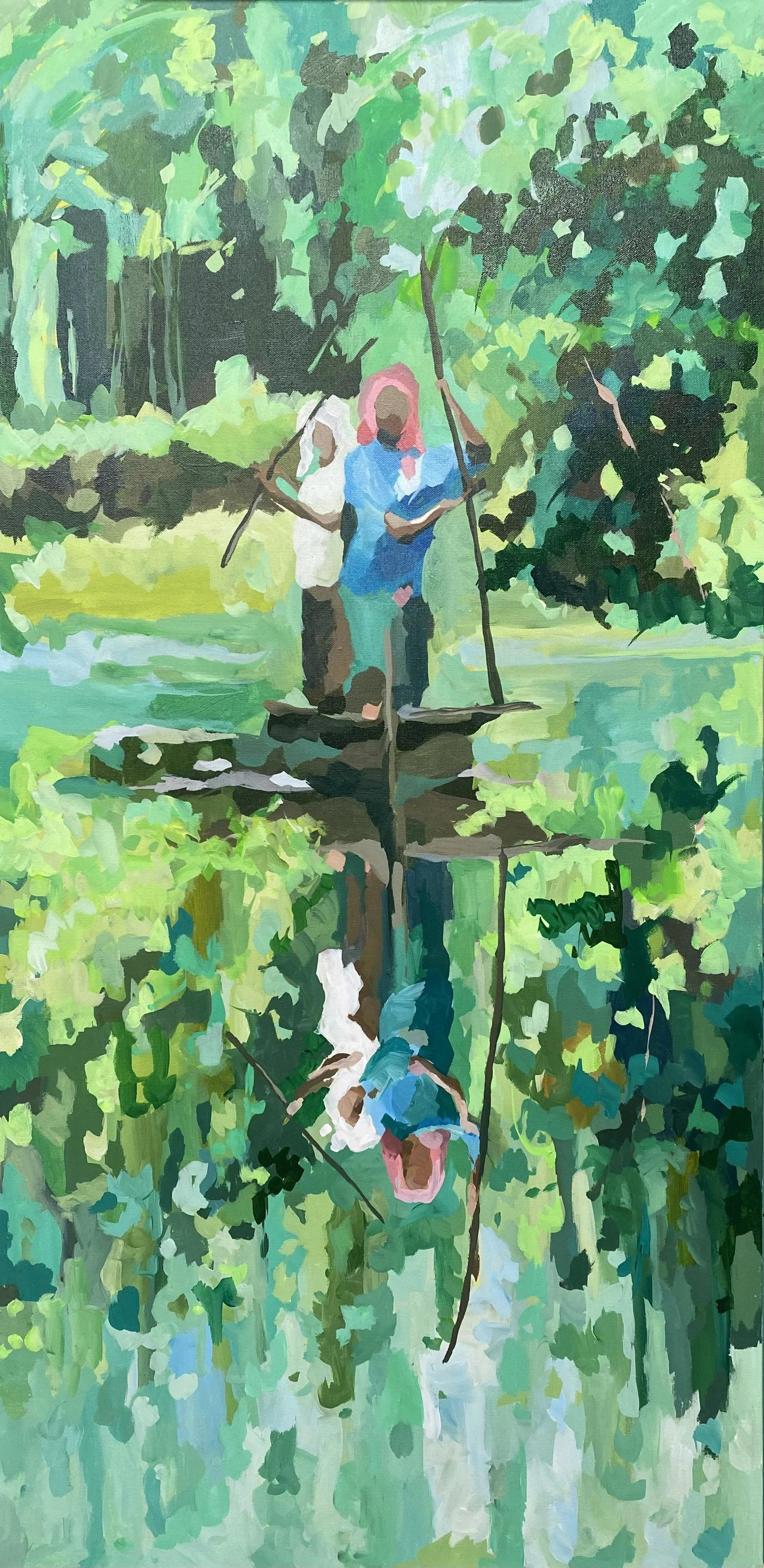  Talia Sullivan,   Dreamstate     (2025) Acrylic on canvas, 48 x 25 inches 