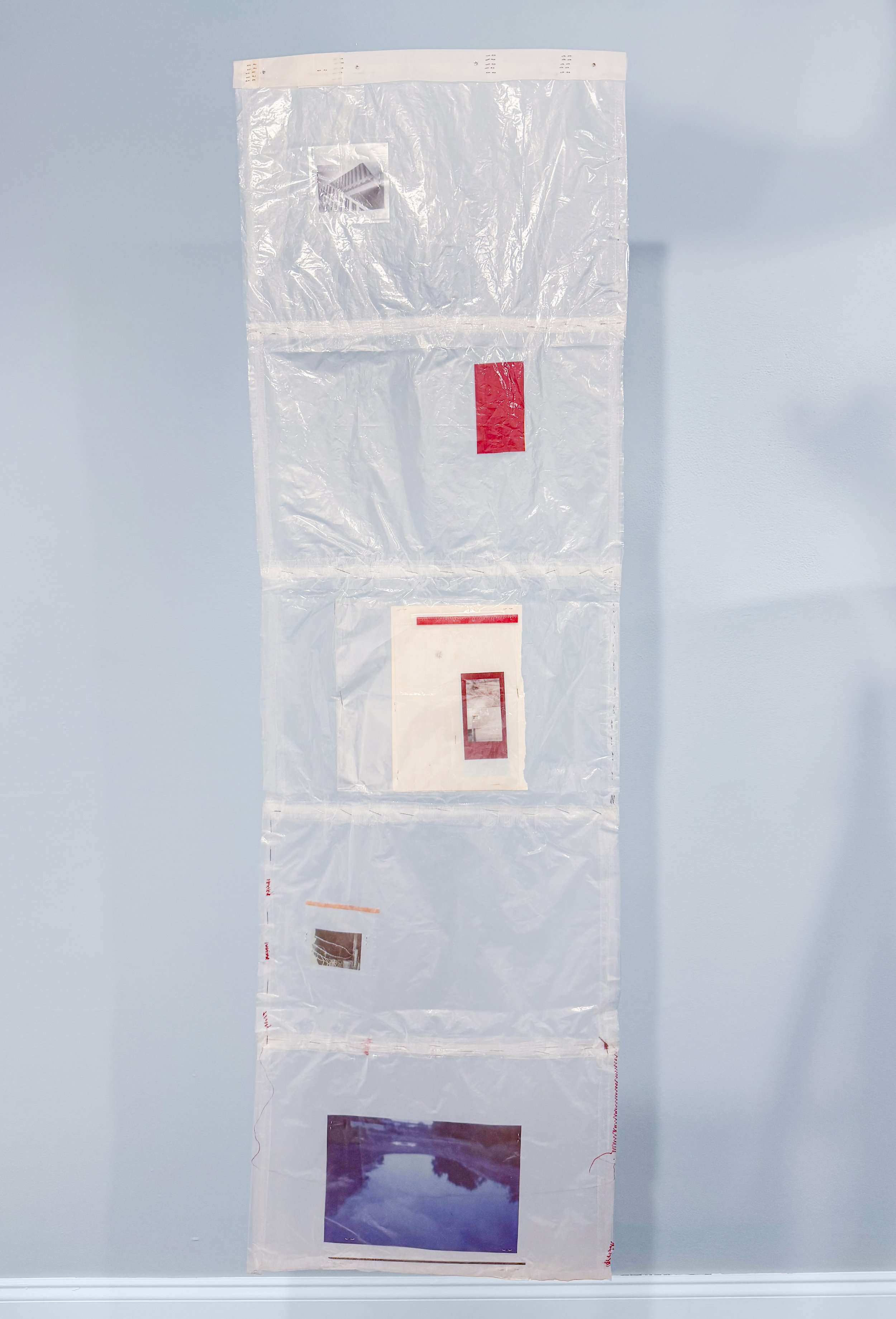  N. Masani Landfair,  past home-s (9240) I,  2026. 19 x 63 inches, Collage/mixed media.  