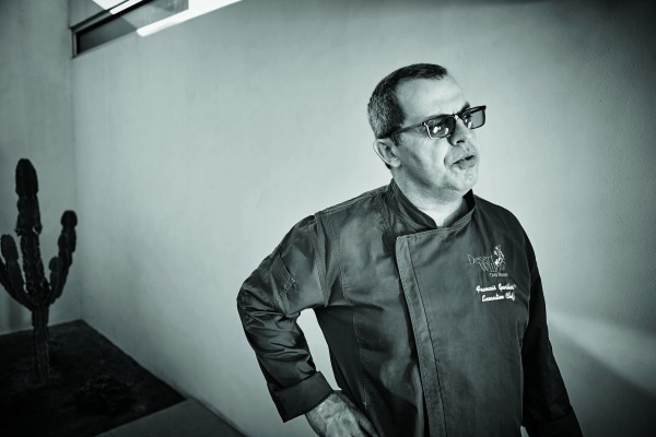 Chef Francois Gaertner strikes a pose.