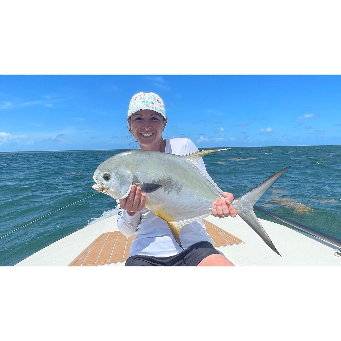 First time sight fishing as a birthday gift for Tina Marie from her husband Mario; and it was a fun one.#fifteenthshotisthecharm for her first #permit and 2 mutton snappers earlier in the day. The bonefish proved to be to quick and elusive for her bu