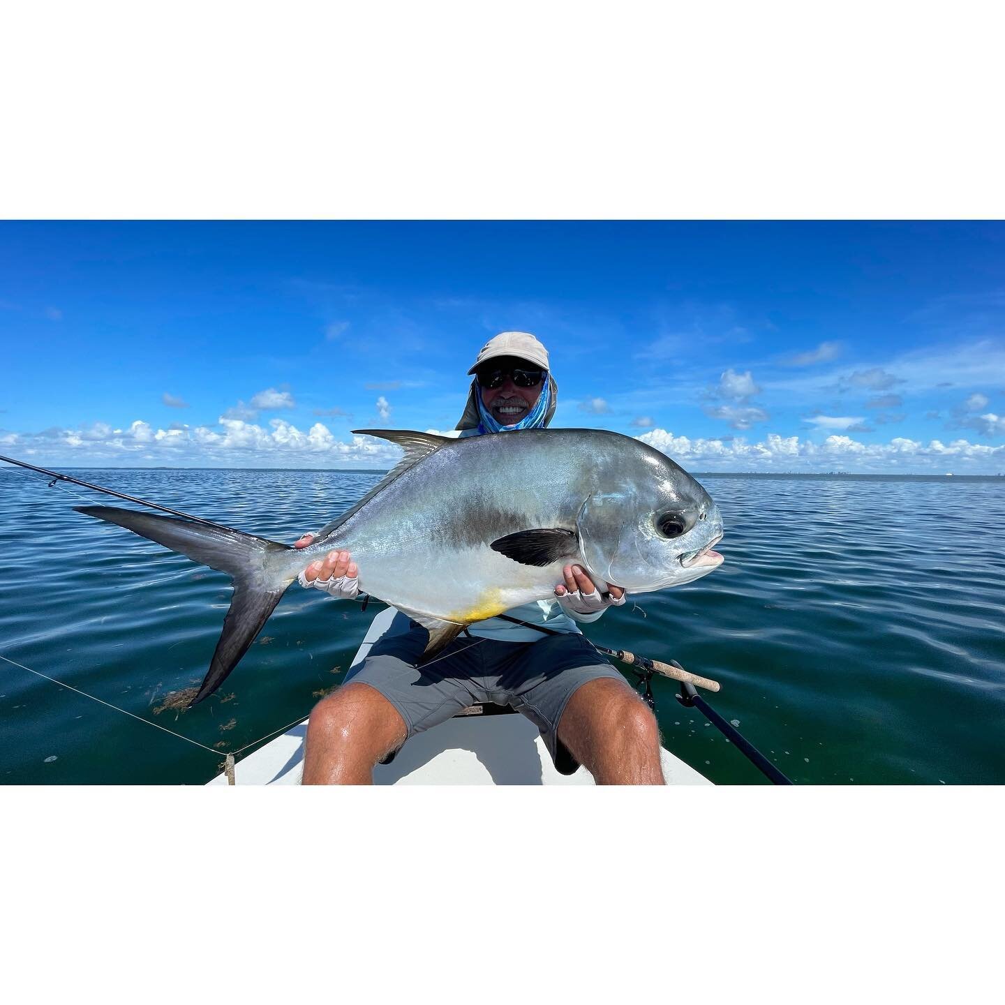 My client Stu and his first sightfished permit. Stoked to get him to his first one after some tough vis and shots. It&rsquo;s a grind&hellip;only way to sharpen up! 

Some other pics of recent catches as well 🤙🏽 @dan_diez_ @willyespinosa_ #lethimea