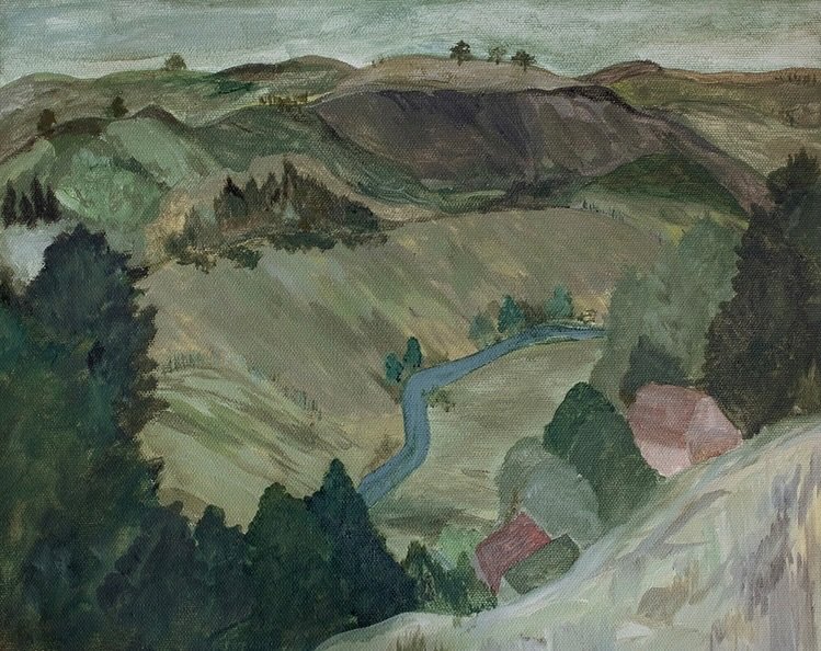 A Hillside in France 
Original painting: 11&rdquo; x 14&rdquo;
Prints available