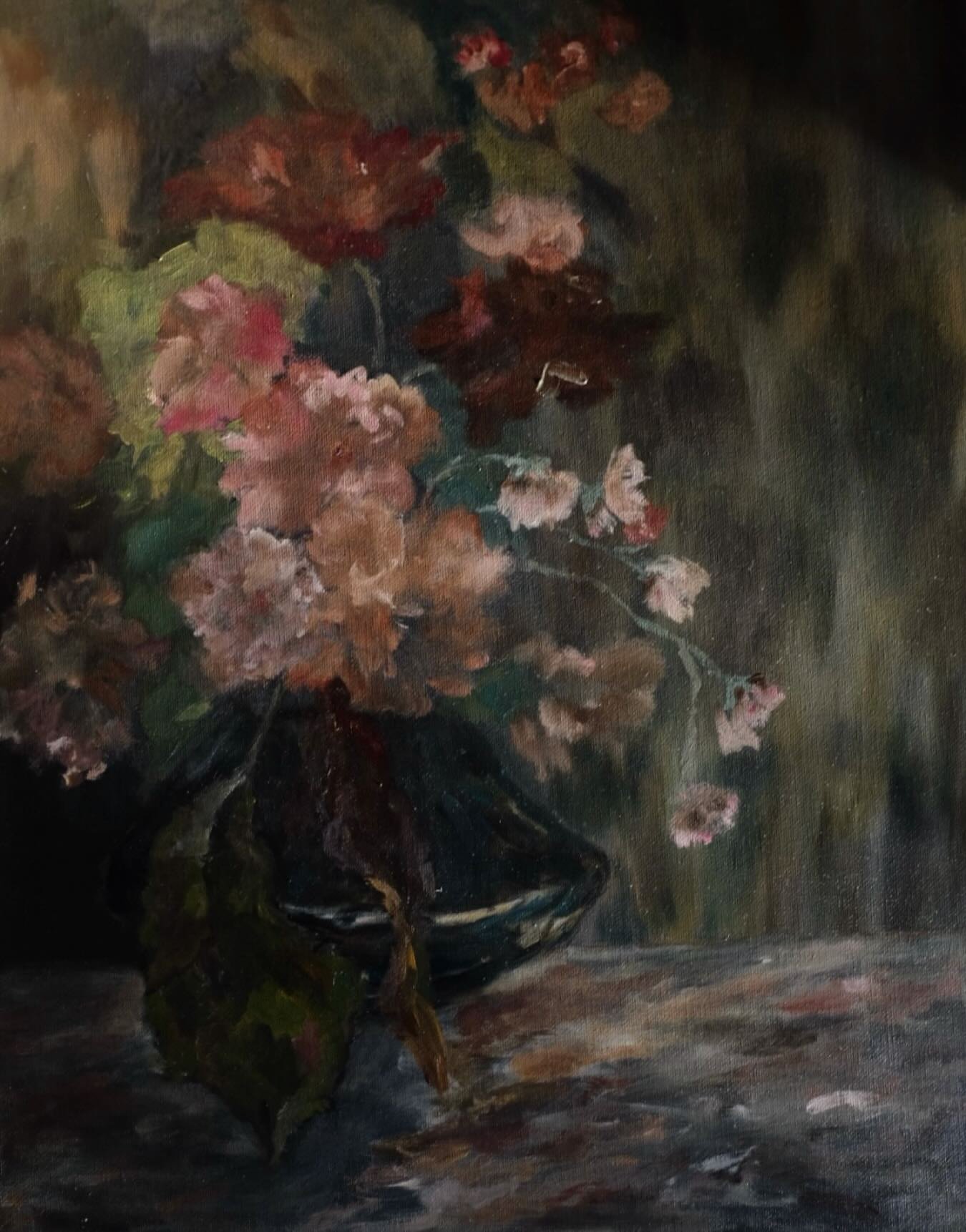 My study of Still Life with Peonies (1889) by Dutch artist Floris Verster

18&rdquo; x 14&rdquo;
oil on canvas board