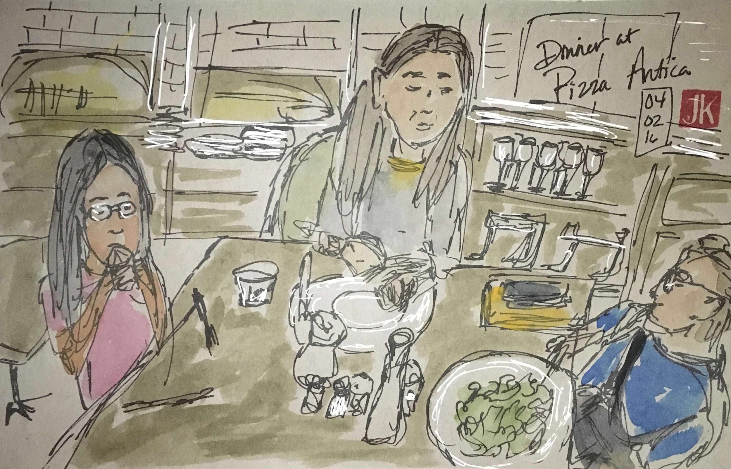 Dinner at Pizza Antica