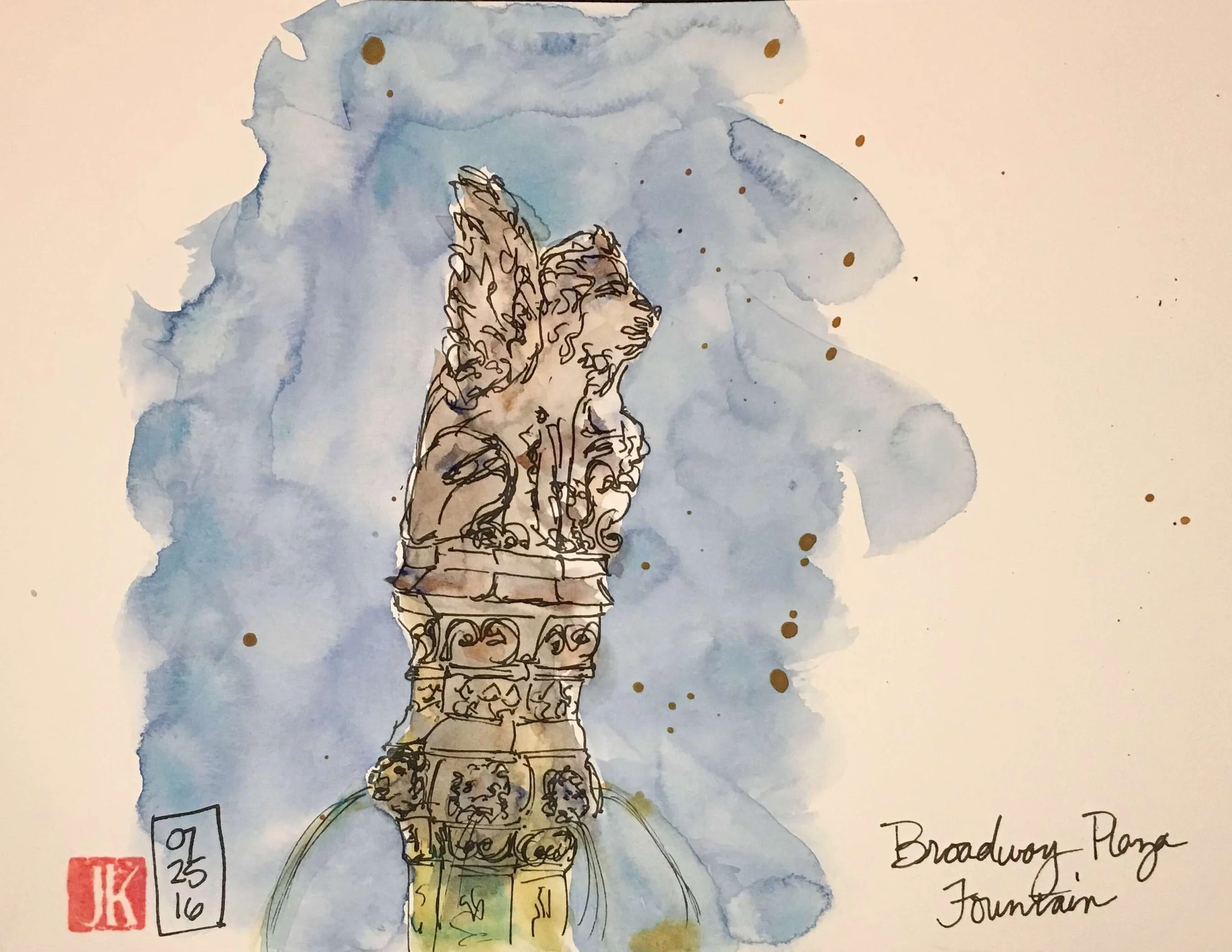 Fountain sketch