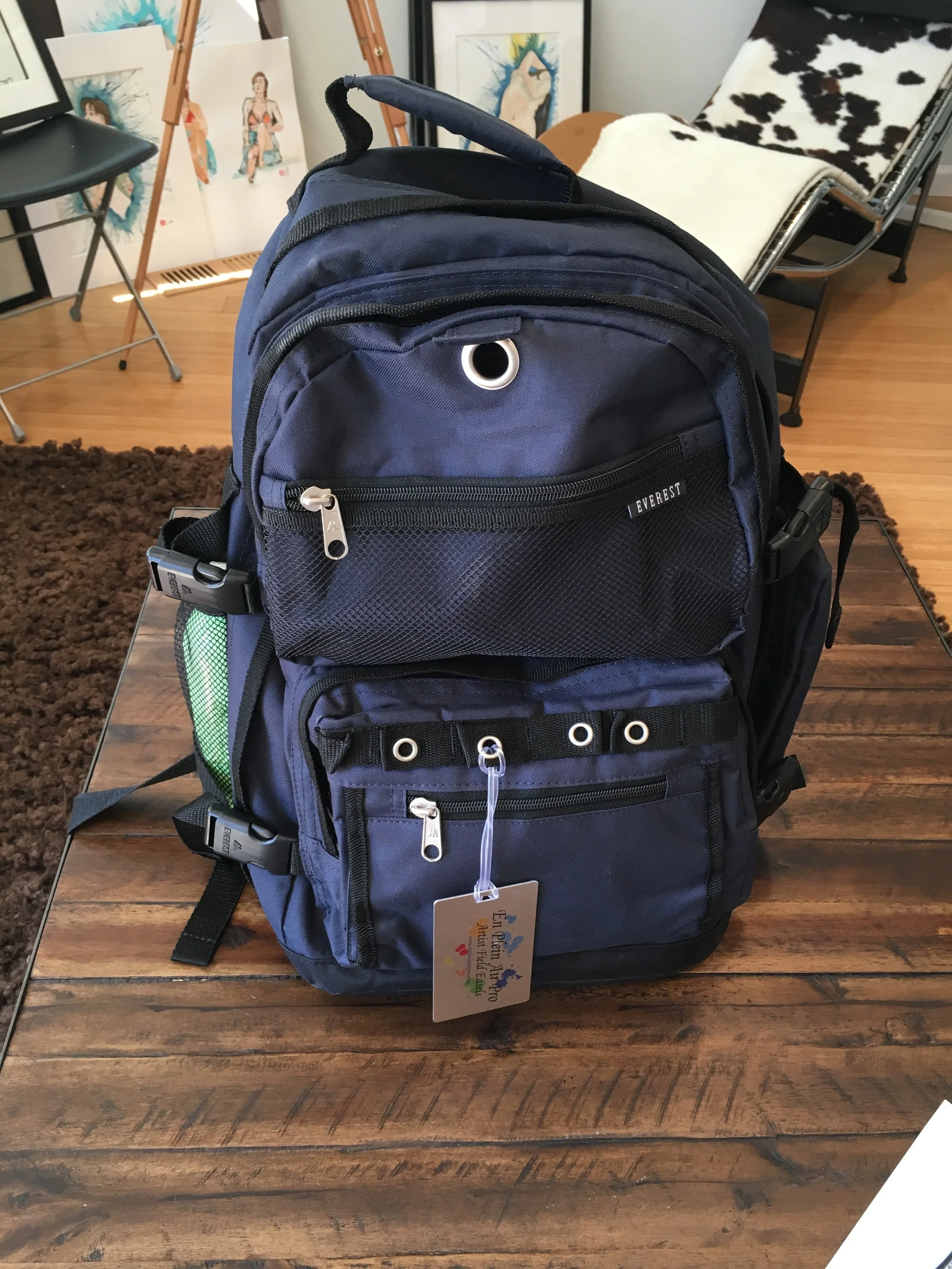 The backpack it comes with - and all fits in!