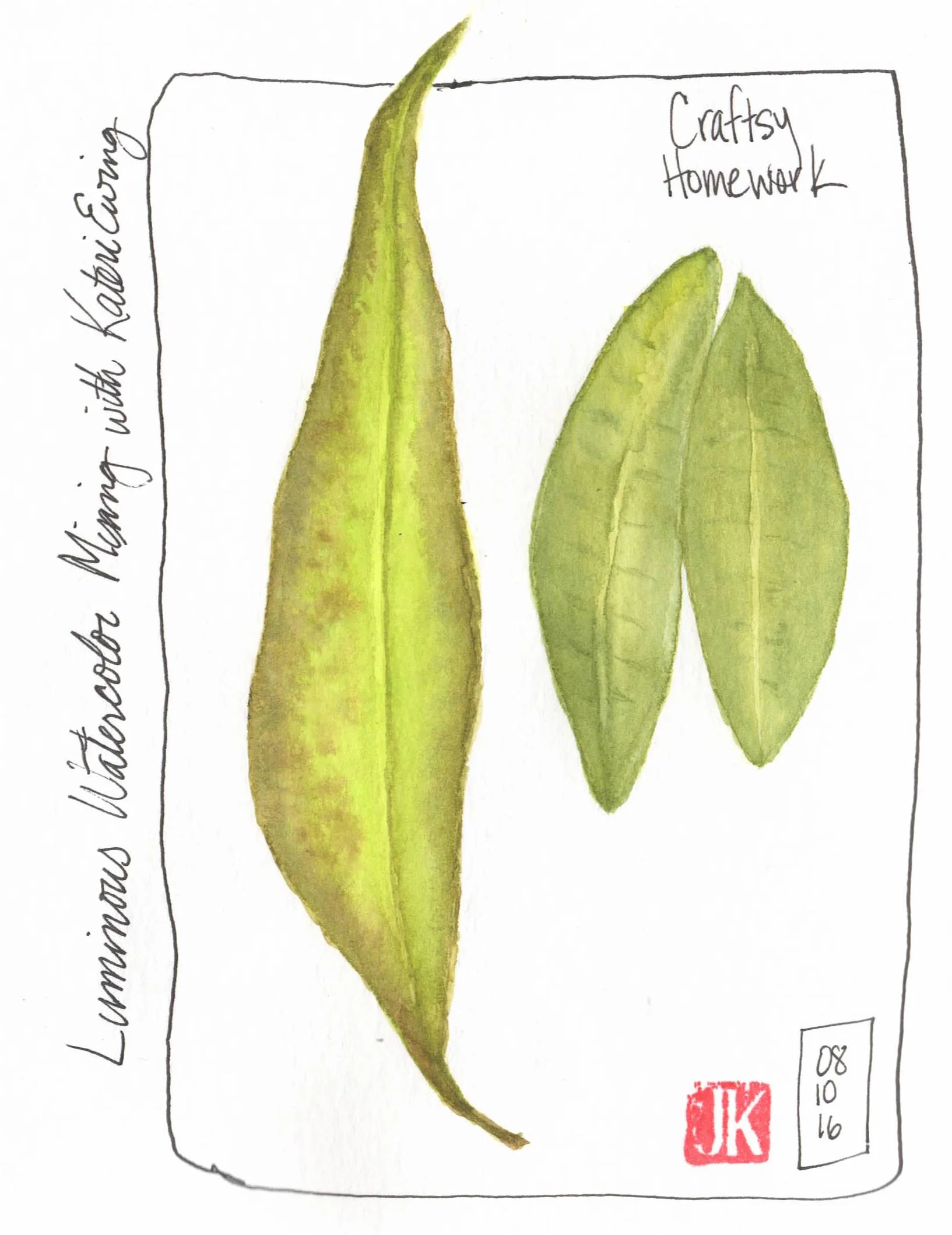 Craftsy Homework for Luminous Watercolor Mixing