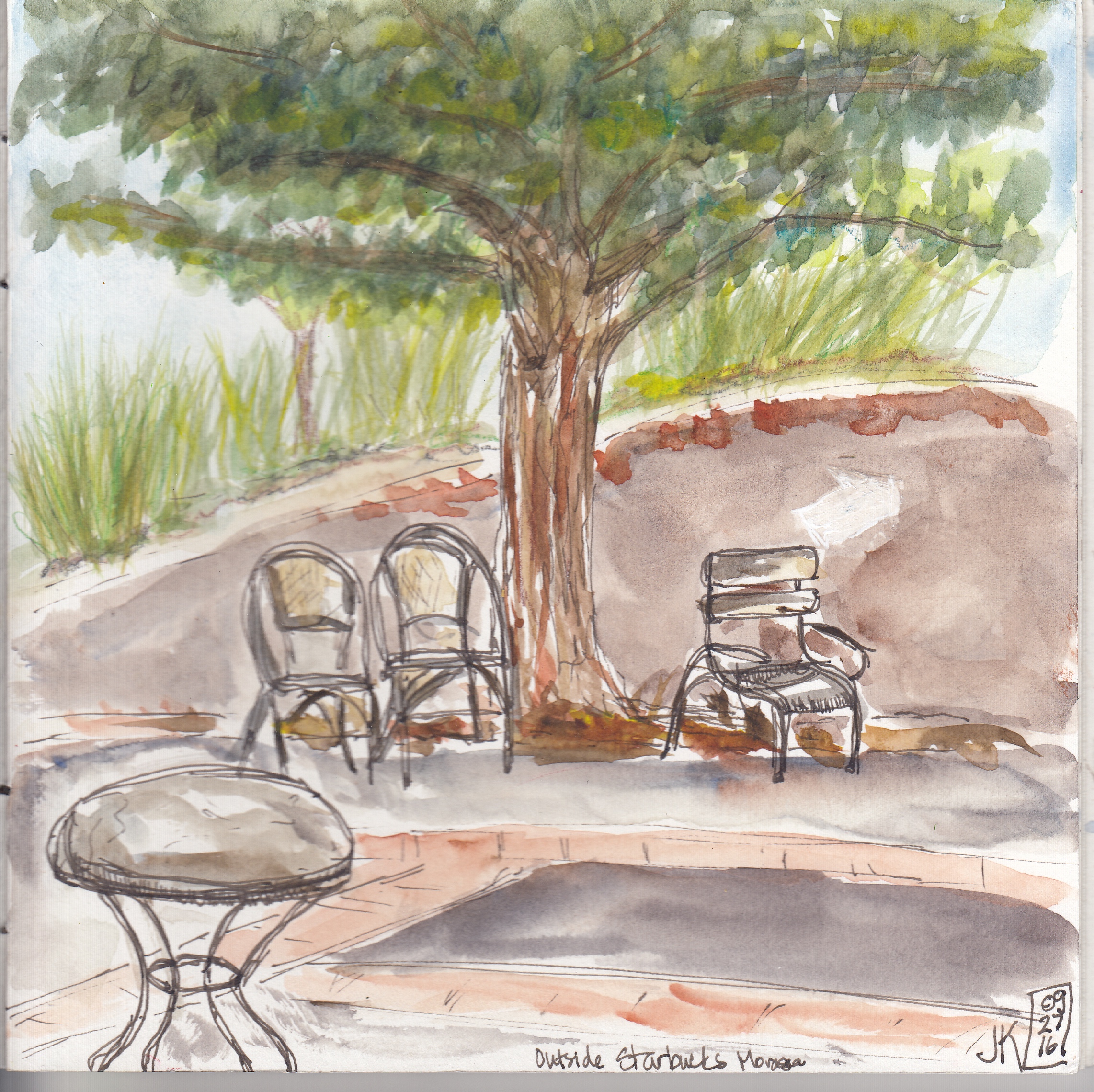 An outdoor view at Starbucks