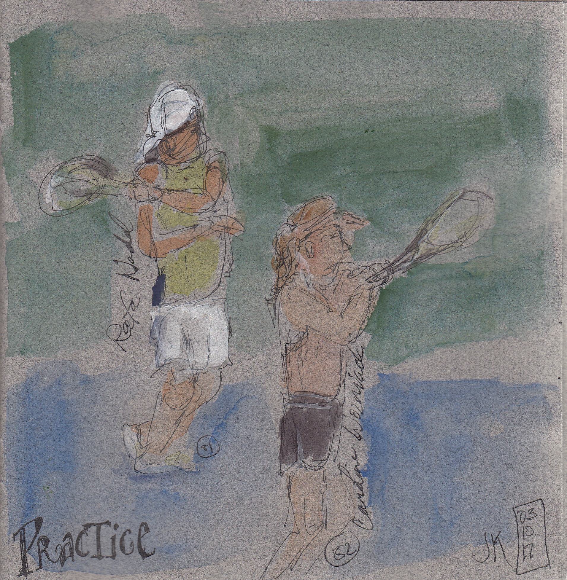 Nos. 81 & 82 - Rafa Nadal & Caroline Wozniacki practicing