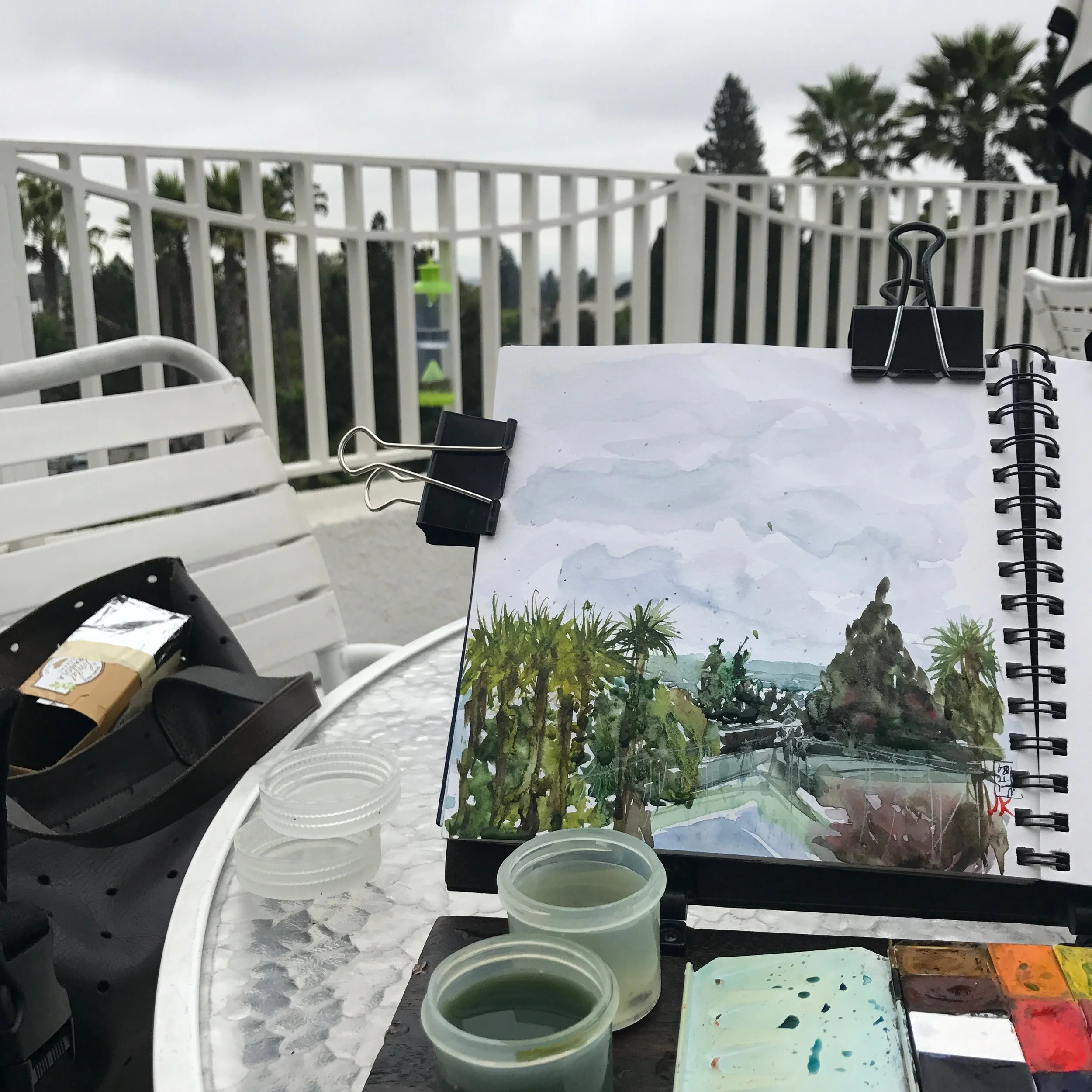 My sketching set up today
