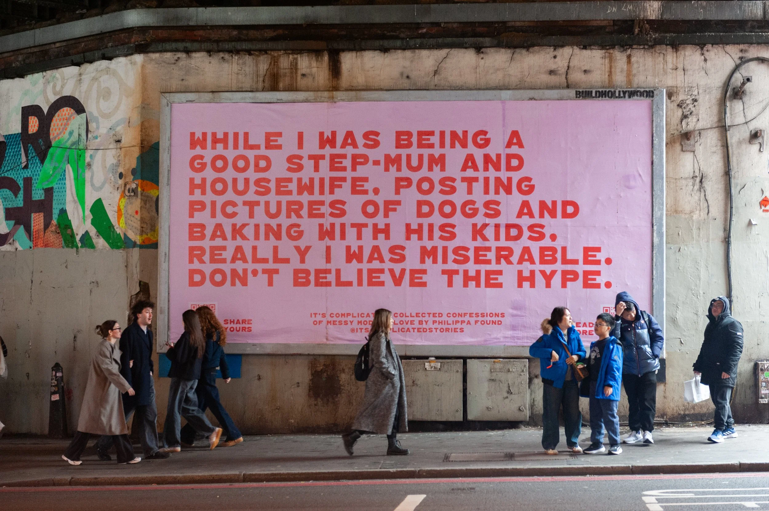 True relationships confessions go on display on billboards across London in a subversive Valentine’s exhibition.