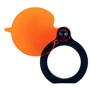 Dental loupes light orange composite filter