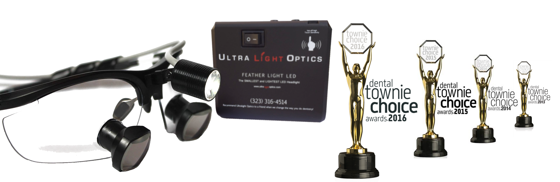 Feather Light by Ultra Light Optics dental loupes light