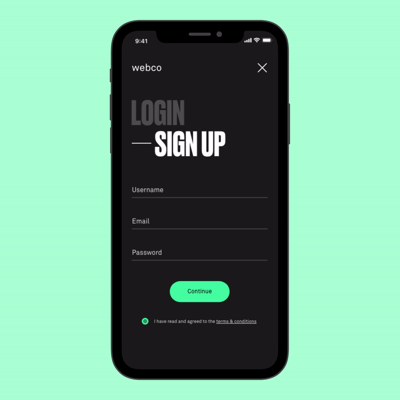 001 — Signup