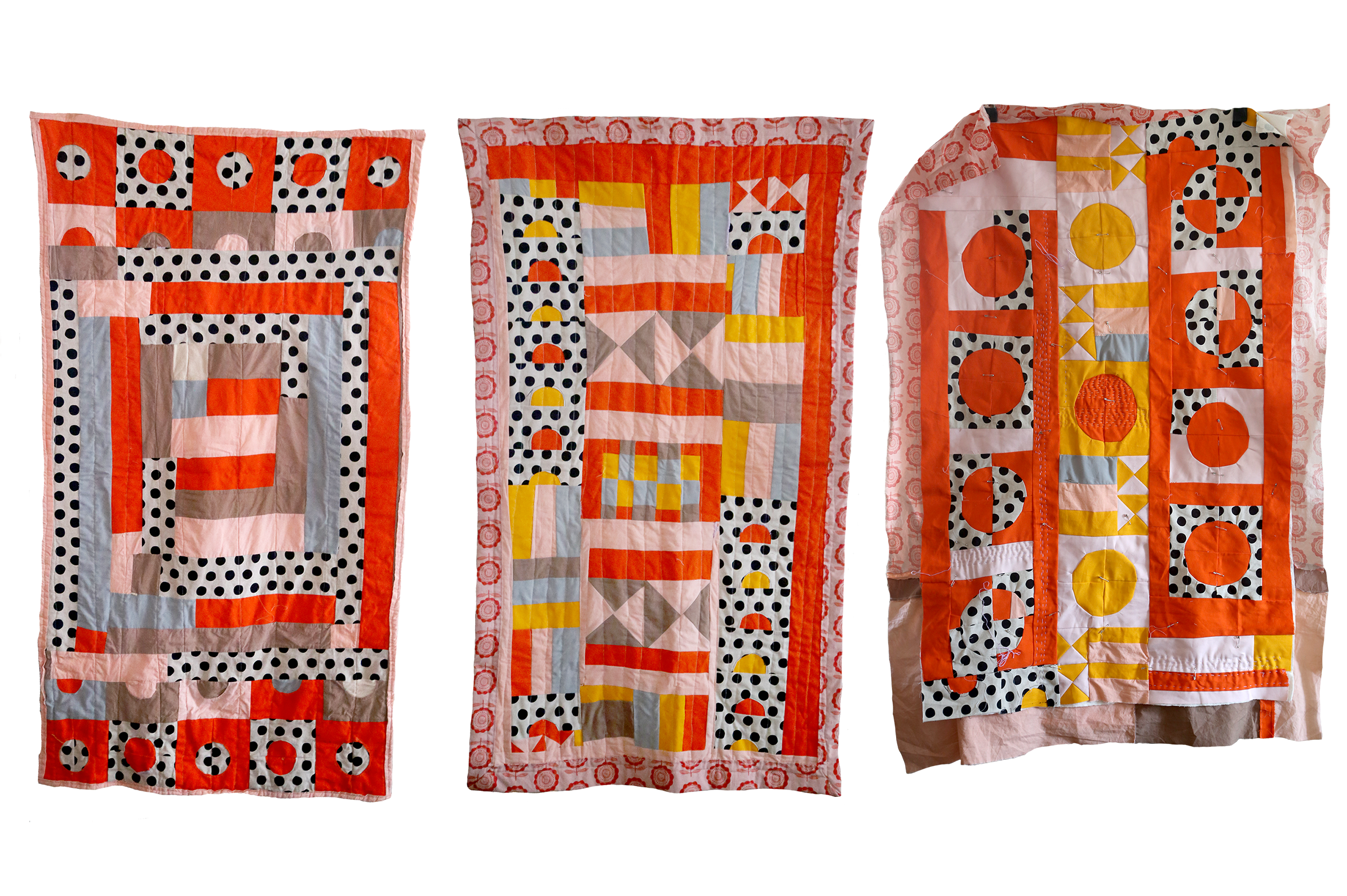 Sam Williams - A quilt is something human is something real human. Marlee and Christi provide and create such a wonderful space for community learning, honoring, and sharing.Though I was familiar with certain fiber and textile arts already (knitting mostly) this quilt specific class, and the method Marlee and Christi teach became an exciting new tool in artmaking. The improvisational method Marlee encourages is great for exploration, and really helped me be kind to myself and find fun in the process of quiltmaking. It's so nice to have learned a method of making where I don't feel like I need to separate "art" and "craft." It was also a really great way to get to know my sewing machine!Reconciling the ancestral history of the respective diasporas — of which I'm a child — I found myself fascinated by the heirlooms handed down through generations in the southern United States. With both an old and growing family, it has been so special to have something to build as a meditation on connection, ancestral history, chosen family and also show love and appreciation in an enduring way. I'm excited to be able to gift my human quilt to a new (gemini) baby human during this weird time of relearning connection. This class has made my cancer-moon-ruled heart sing, engaged my gemini mars, delighted my sagittarian saturn, and entertained my 9th house aries venus endlessly.Basically, thanks to this class, I'm obsessed with quilting now and it's all I think about and want to do.