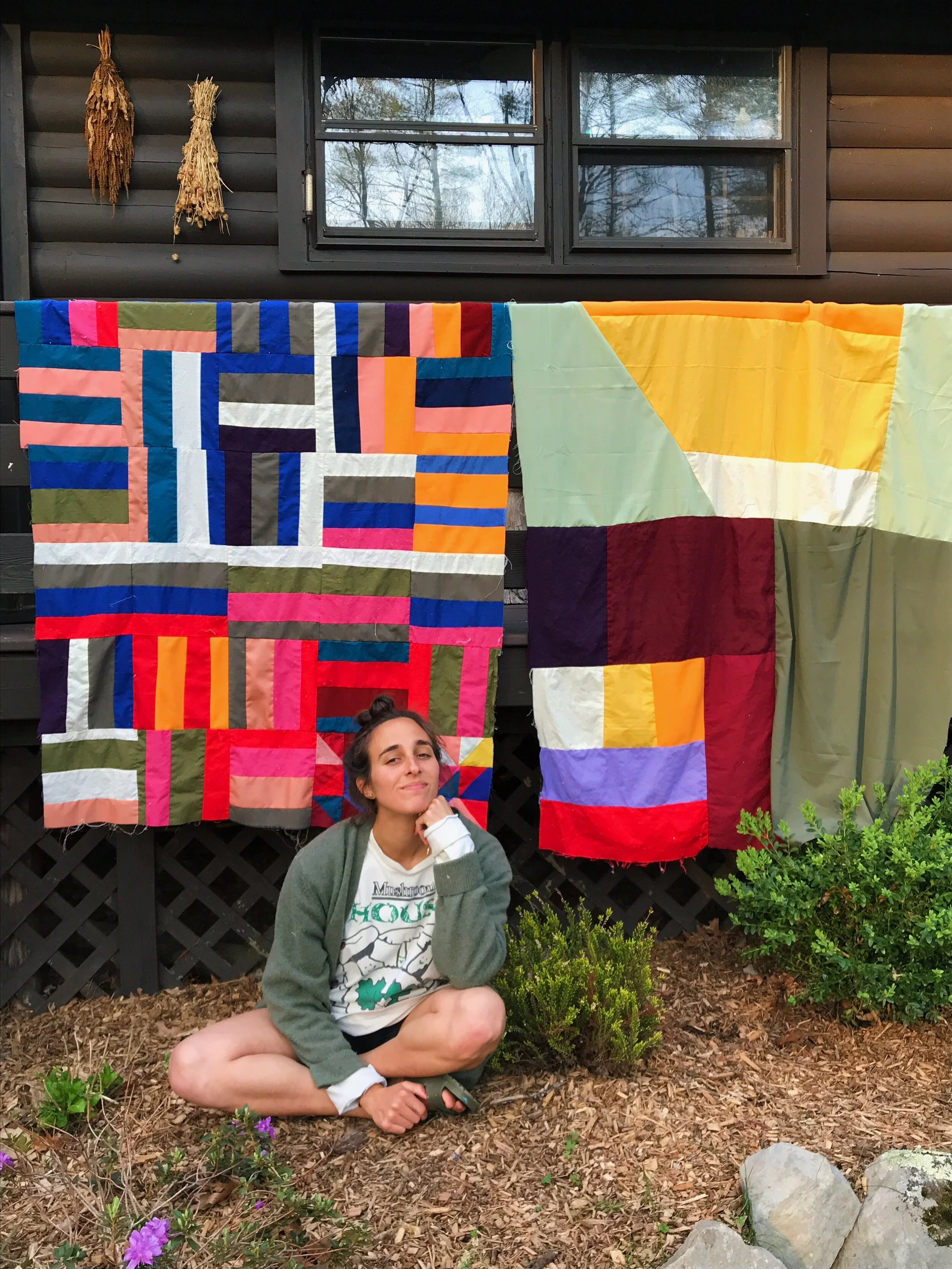 Kristin Texeira - I came to the A QUILT IS SOMETHING HUMAN class hoping to find a community to sit, share and grow with. Marlee provides a warm and safe space to gather. Step-by-step skills are demonstrated, history of patterns and place are shared, all questions are welcomed. My favorite parts are the welcome introductions and final project shares. It is beautiful to see the transformation on everyone's face from the first day of class to the end. This class allows us to gather during a time when human connection is so deeply craved and it yields quilts of all kinds and the truest person-to-person connections. Grateful.