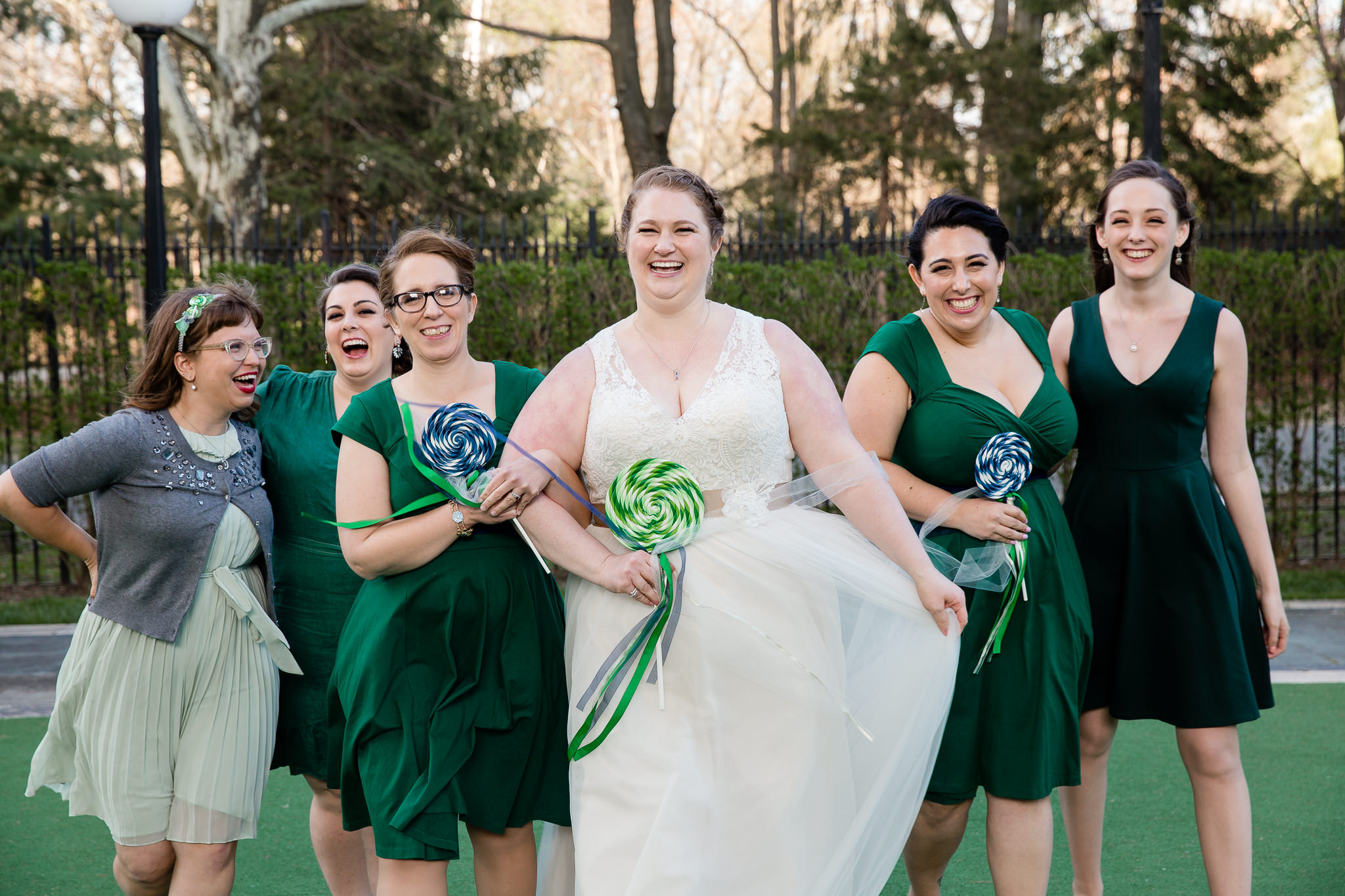 wedding party at terrace on the park queens
