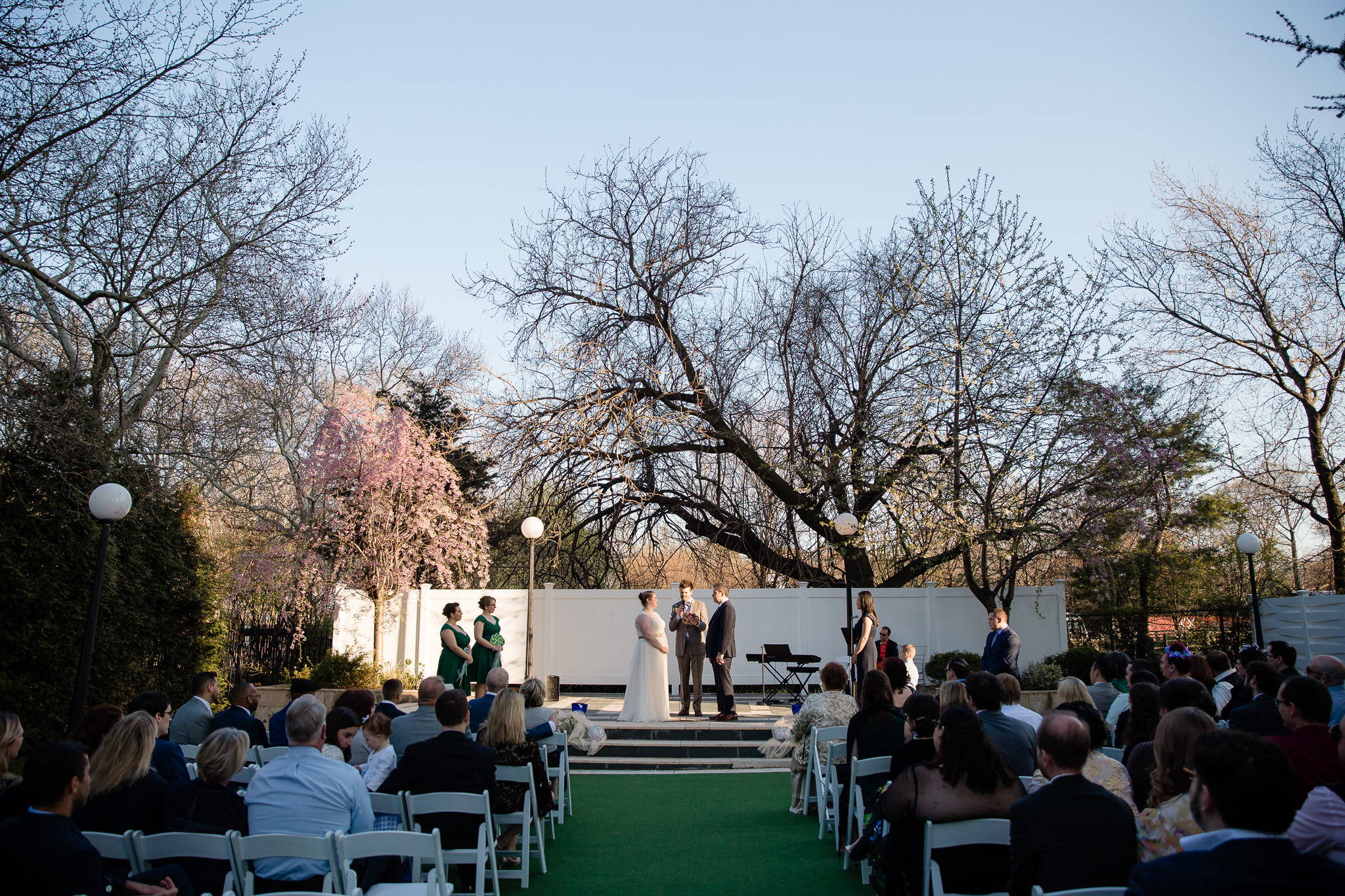 wedding ceremony at terrace on the park queens