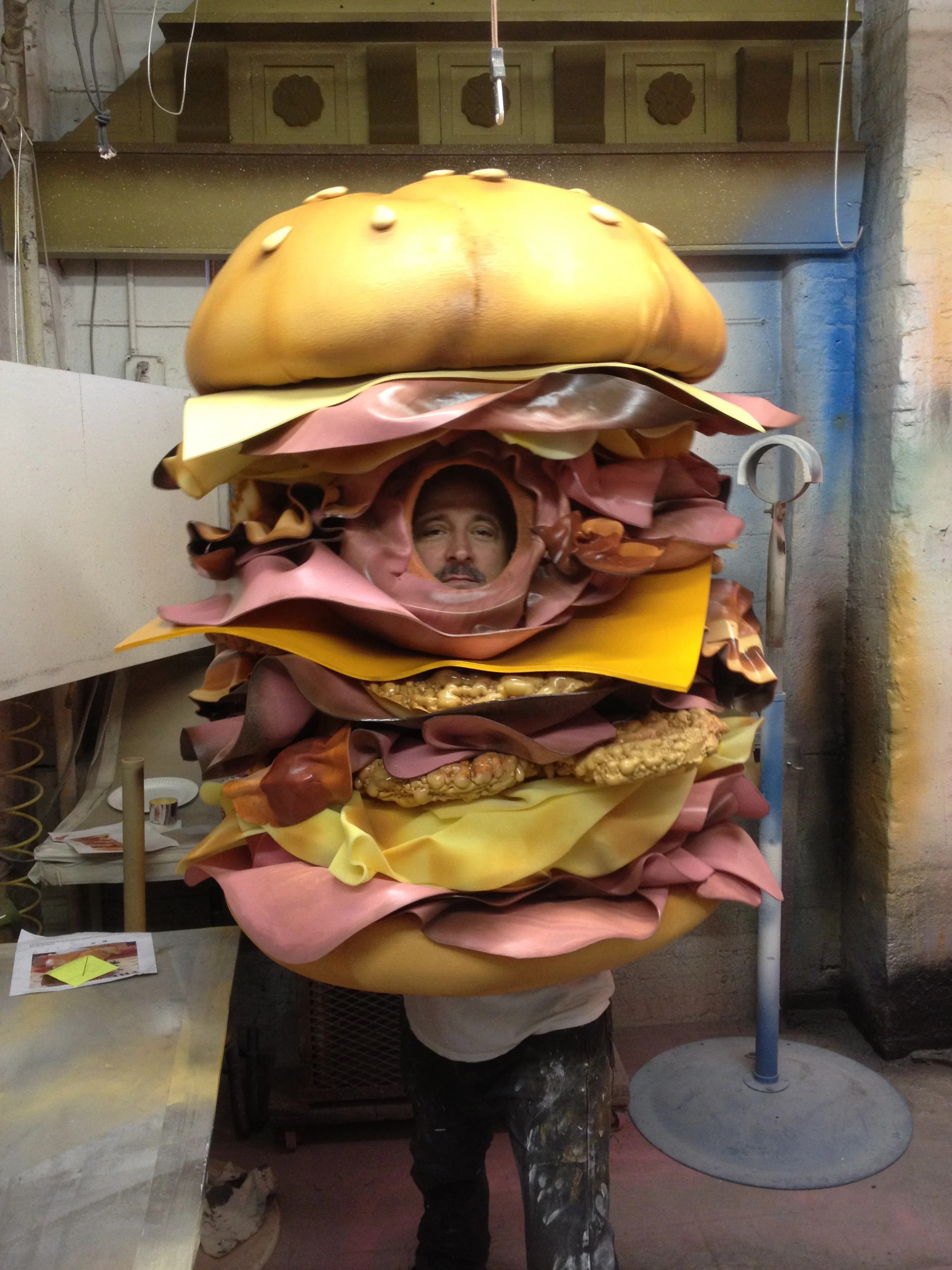 "Late Show" with David Letterman, Meat Mountain Sandwich costume for a child.