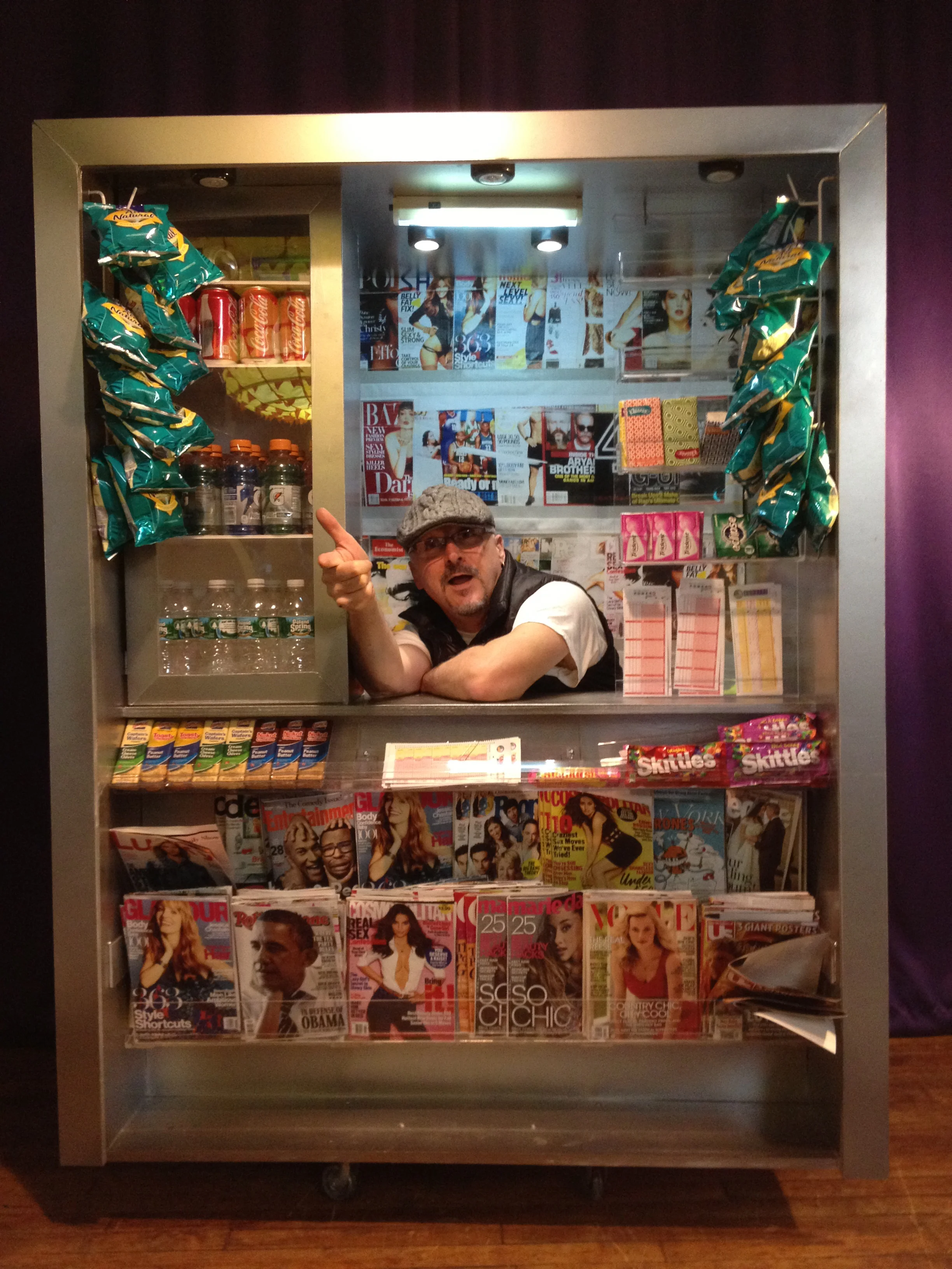 Mini New York City Newsstand Costume for "Late Show" with David Letterman