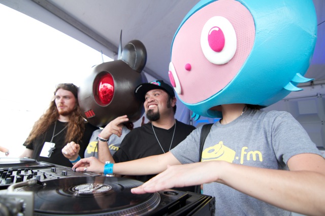 Turntable FM Masks for SXSW Event. Designed and fabricated by Geppetto Studios.