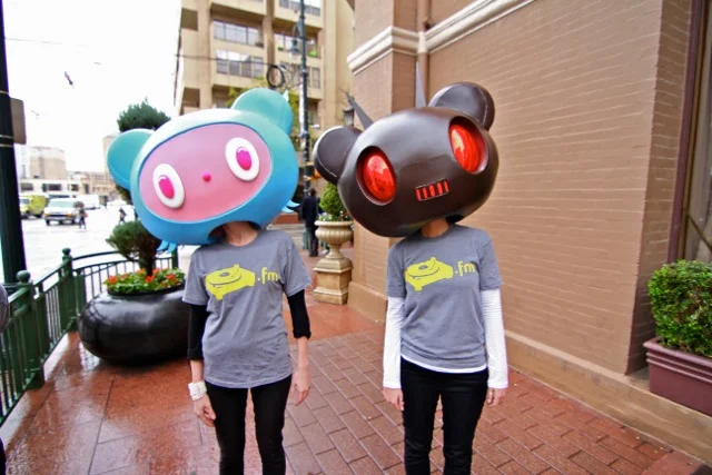 Turntable FM Masks for SXSW Event. Designed and fabricated by Geppetto Studios.