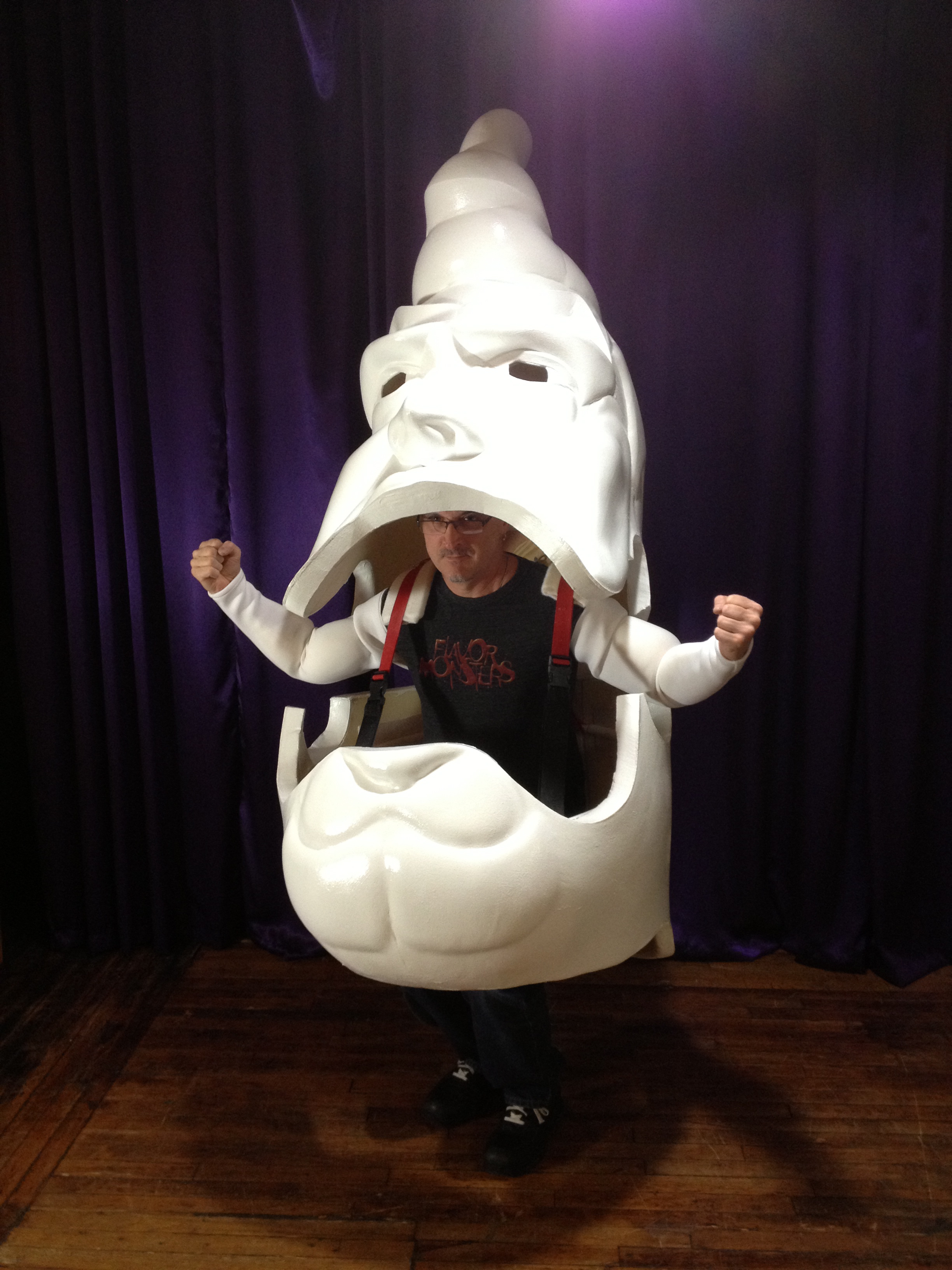 "Maximus" gel-dollop costume for pharmaceutical company