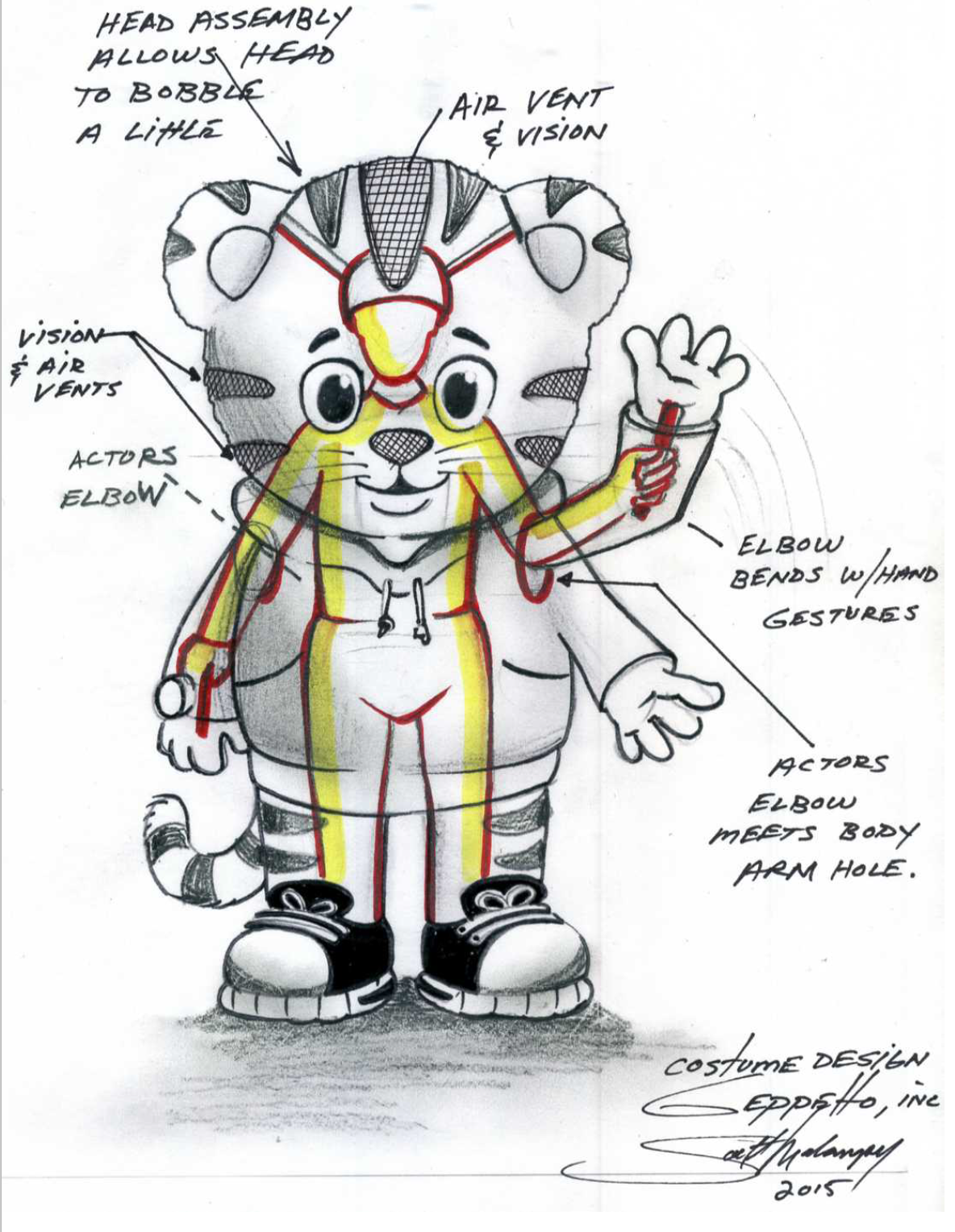 Final sketch approval for Mills Entertainment, producers of "Daniel Tiger's Neighborhood Live!"