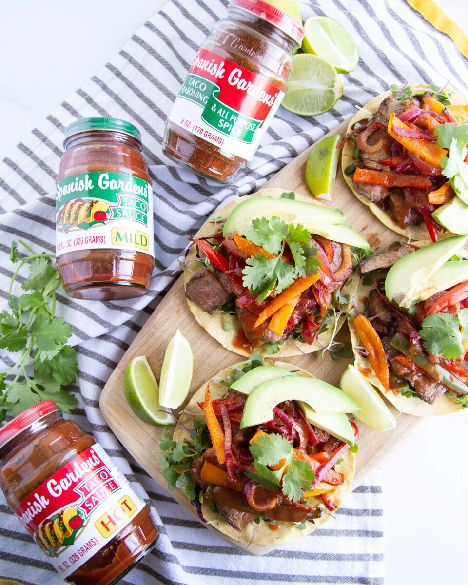 Spanish Gardens Steak Fajita Tostadas