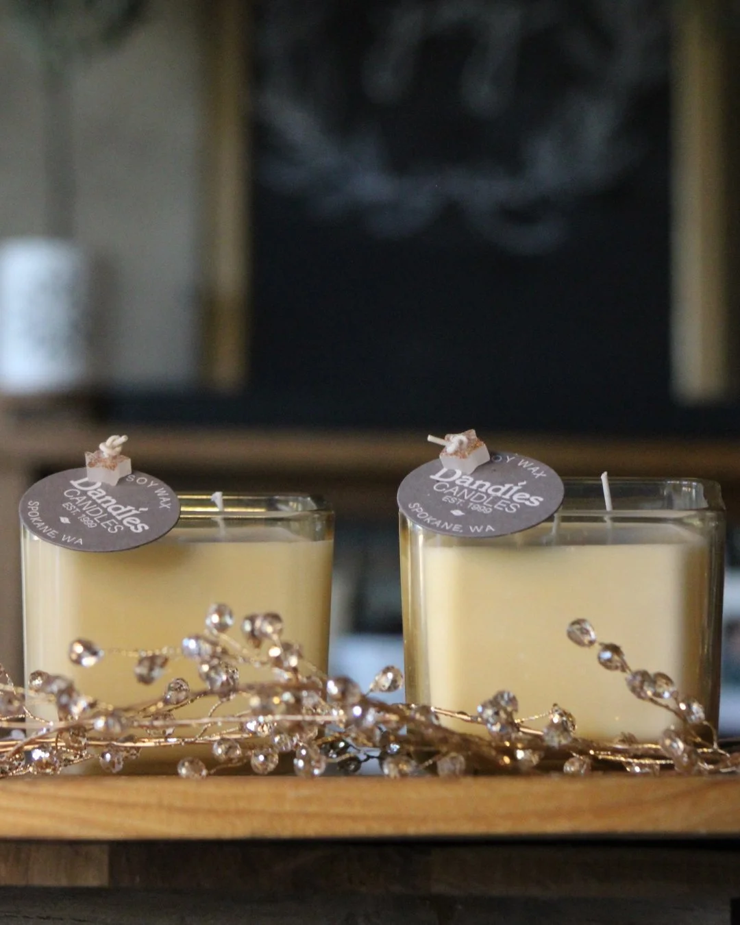 Some things are just better in pairs.
Start the golden new year with a couple of your favorite scented candles from Dandles. Online orders SHIP FREE all month when you spend $50+ before tax.

CHRISTMAS CLEARANCE - Don't miss the after-Christmas sale 