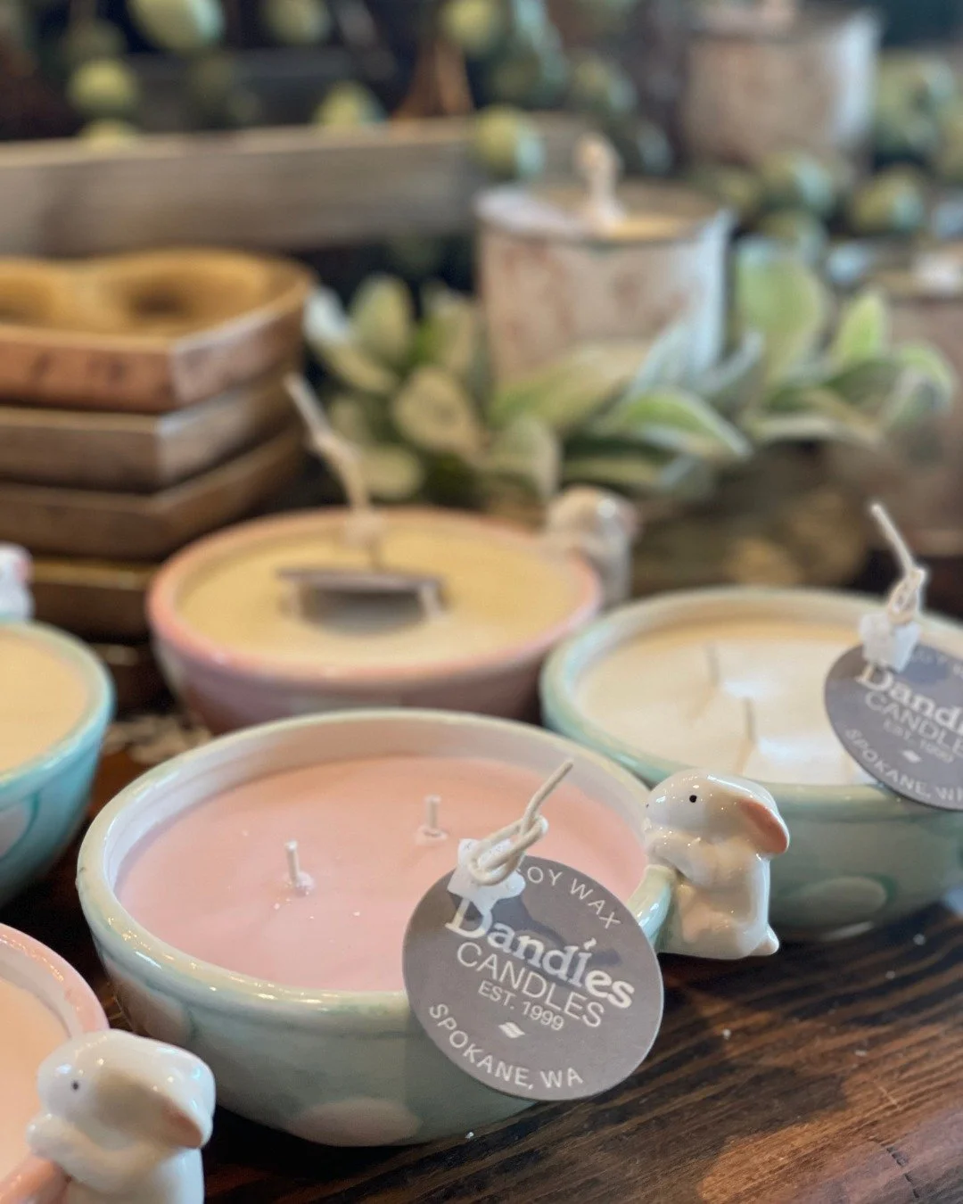 The bunnies are back for a very limited time!
Save $10 on Easter clearance candles while supplies last only on the Dandles Candles website. 

Sale ends soon, but free shipping is around all month on orders $50+ before tax.