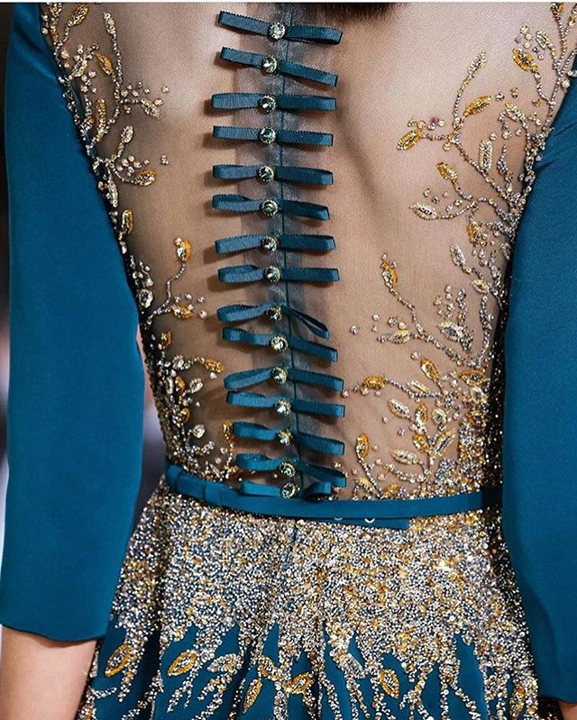 Check out that detail! 💙💙 #fashion #detail #couture #coutureweek #runway