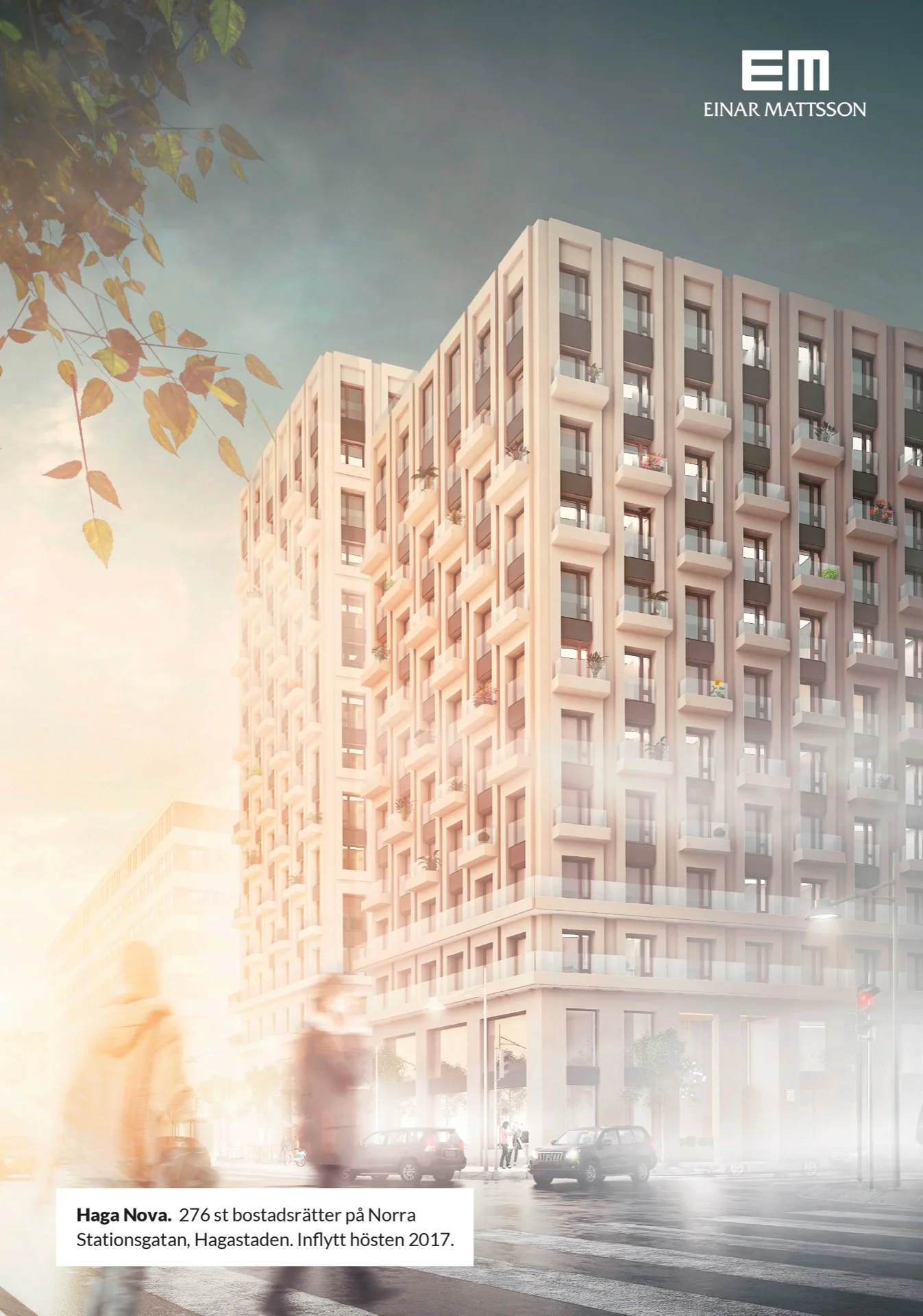 Haga Nova. 276 st bostadsrätter på Norra Stationsgatan, Hagastaden. Inflytt hösten 2017. Einar Mattsson