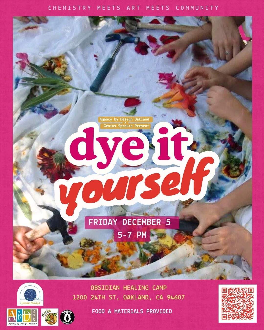 Save the date!! 

Come learn the art and science of natural dyes on Friday Dec 5, 5-7 @obsidianhealingcamp

Next up in our Common Threads series we'll  work with flowers and plants to create vibrant, eco-printed bandanas that can be worn, gifted, or 