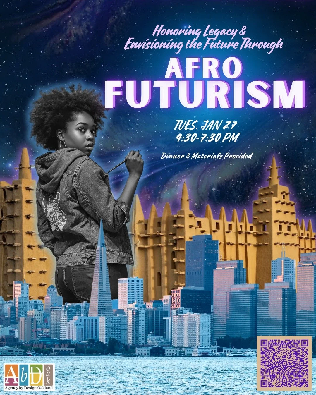Join us for a powerful workshop exploring the rich history of Black makers&mdash;from past to present&mdash;and work with Afrofuturism as a lens for imagining bold, liberated futures.

Together, we&rsquo;ll learn from Black creators across art, scien
