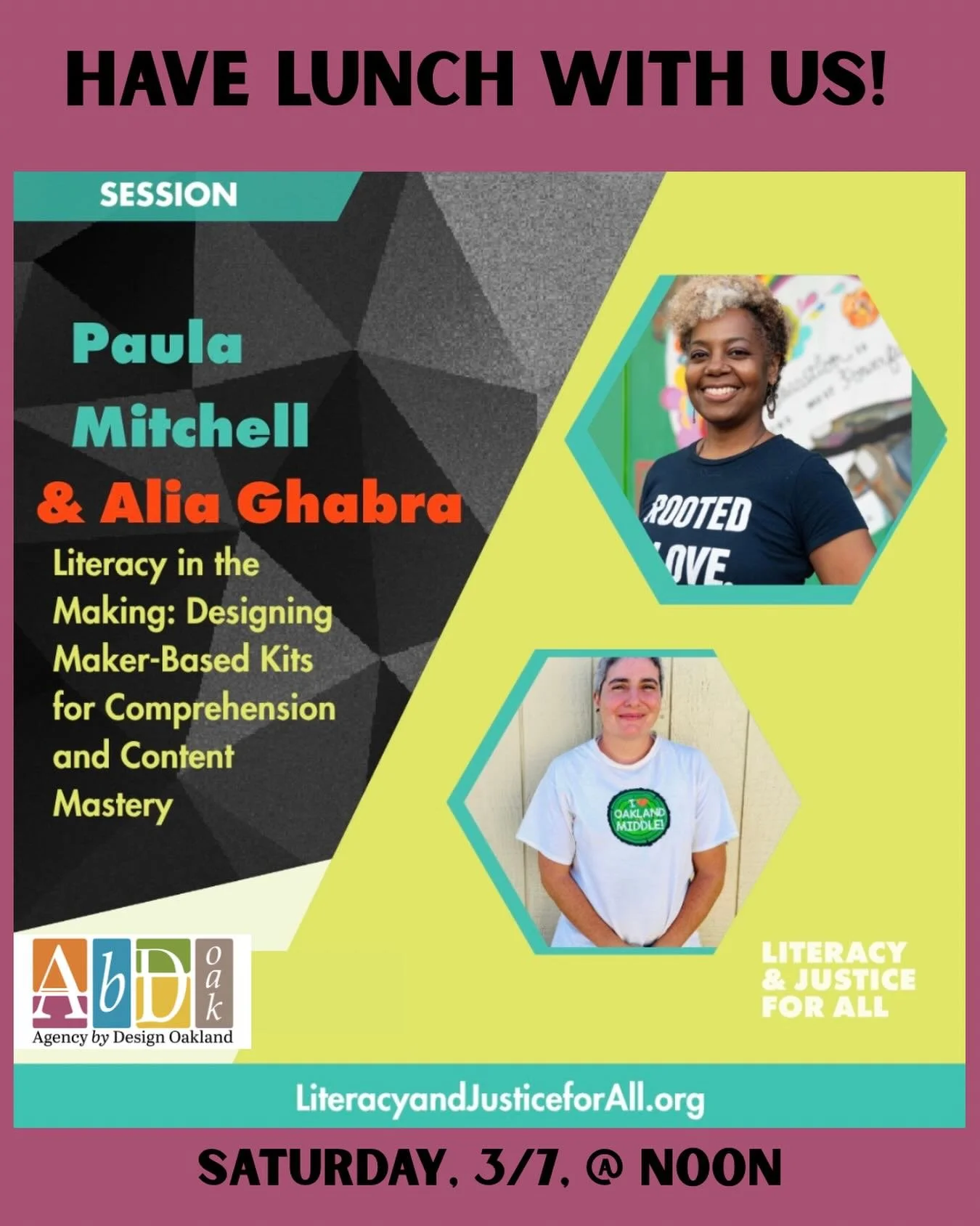 Going to @oaklitcoalition Literacy &amp; Justice for All Symposium this weekend? So are we! We&rsquo;re excited to be a featured Lunch Table Talk where you can learn how to create Literacy Maker Kits that tap into youth&rsquo;s desire for hands-on ex