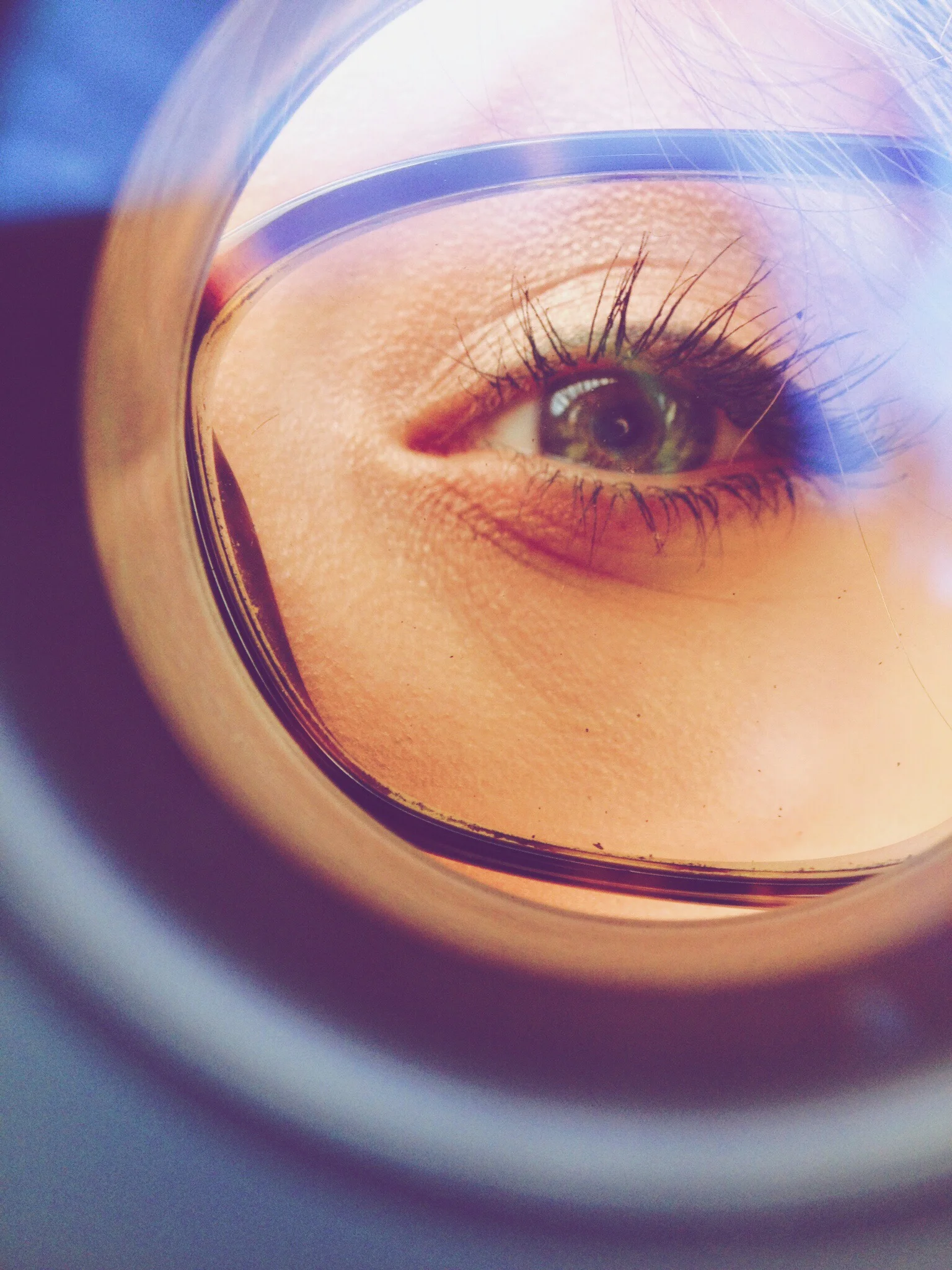 This is my eye shot through a loop.