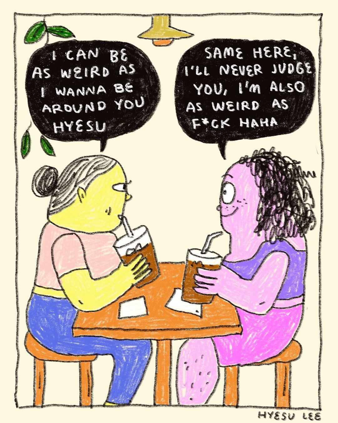 👯&zwj;♀️
#friendship #friend #friendforlife #friendforever #friendgoals #comic #comics #comicart #comicartwork #comicstrip #webcomics #illustration #illustrator #illustrations #art #artist #artistsoninstagram #친구 #아트 #코믹 #일러스트