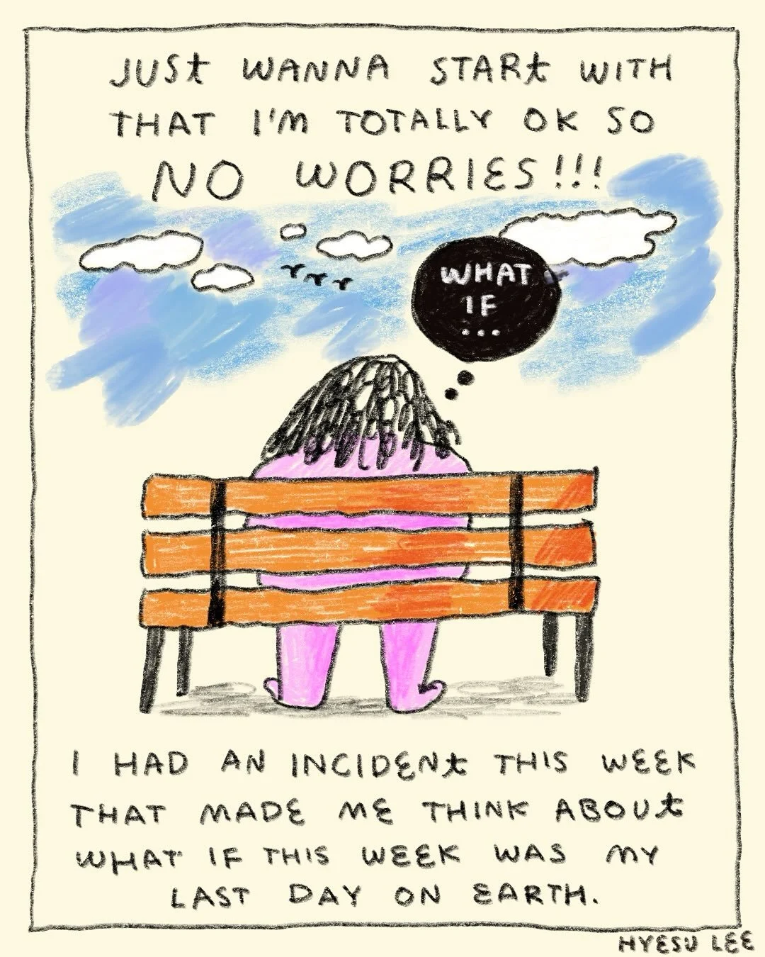 This week&hellip; 😌
.
.
.
.
.
#comic #comics #comicart #comicartist #comicartwork #webcomics #comicstrip #hyesulee #selfloveclub #life #lifeisprecious #lifeisbeautiful #appreciatinglife #gratefulfor #art #artist #illustration #illustrator